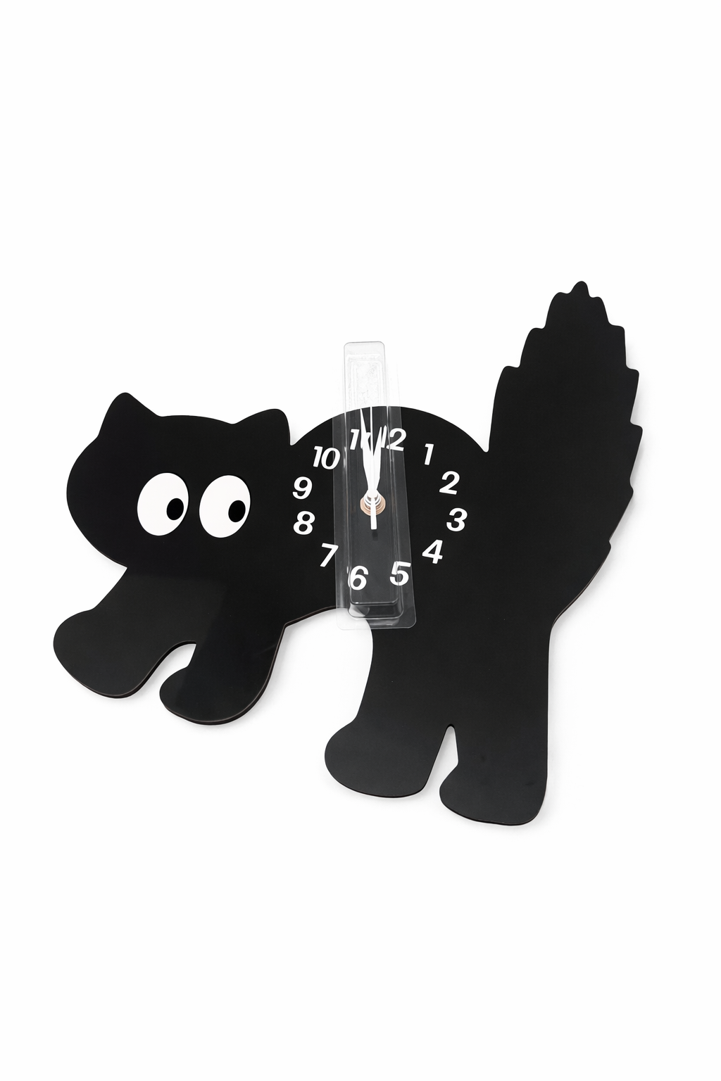 Reloj de pared gato negro