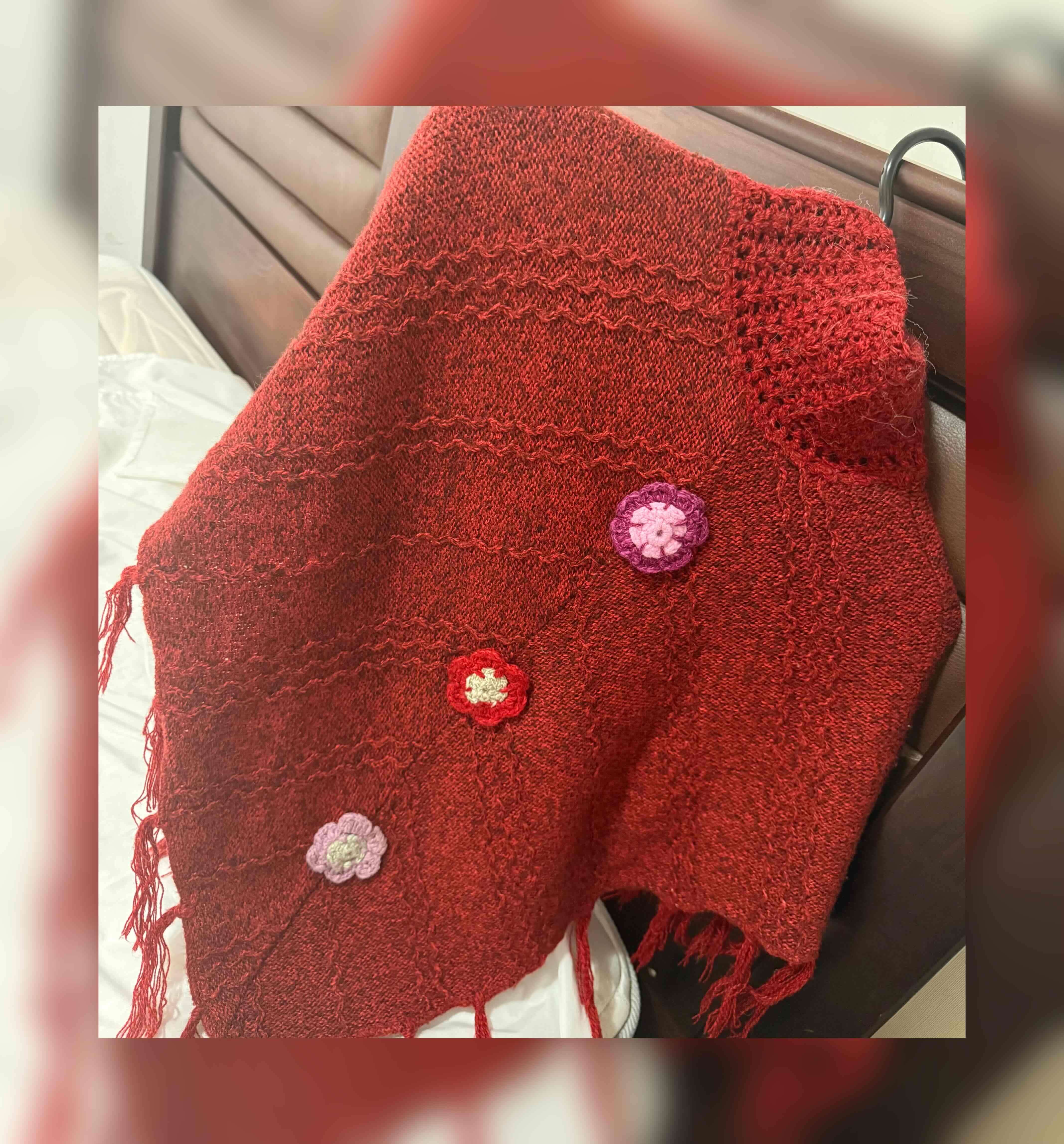 Poncho rojo infantil edad 5 a 8 años