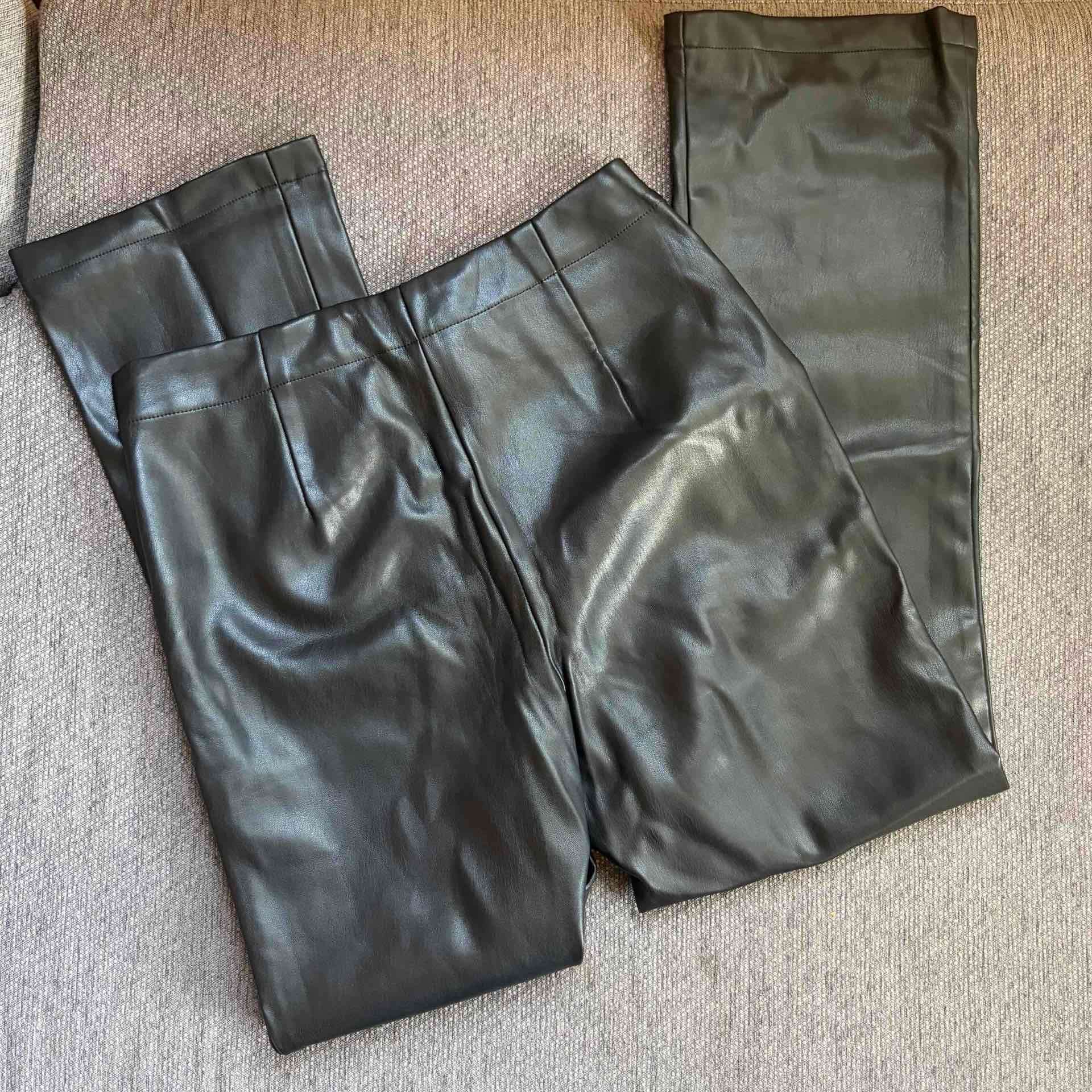 Pantalones de eco cuero negros