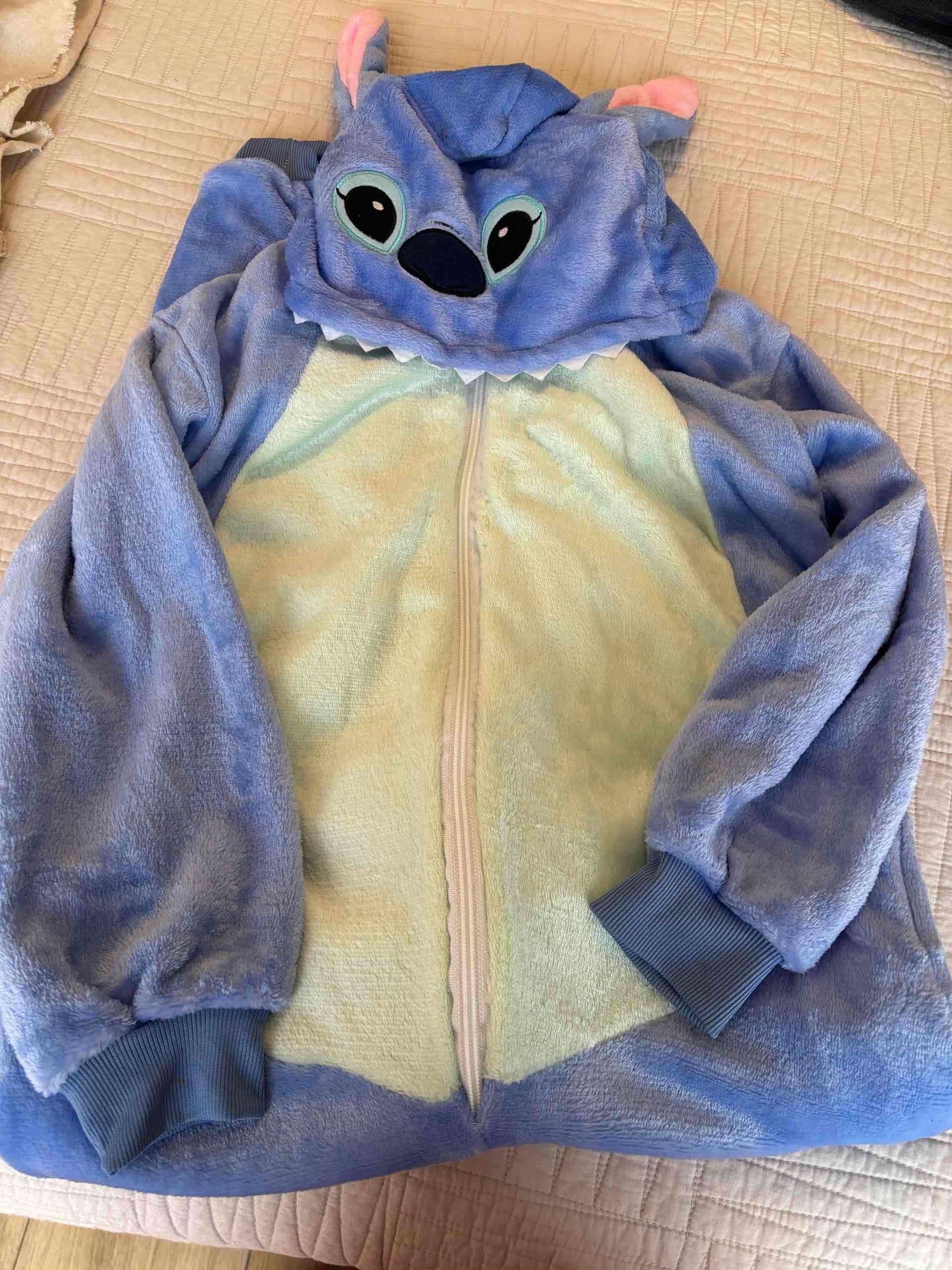 Disfraz entero stitch azul con capucha