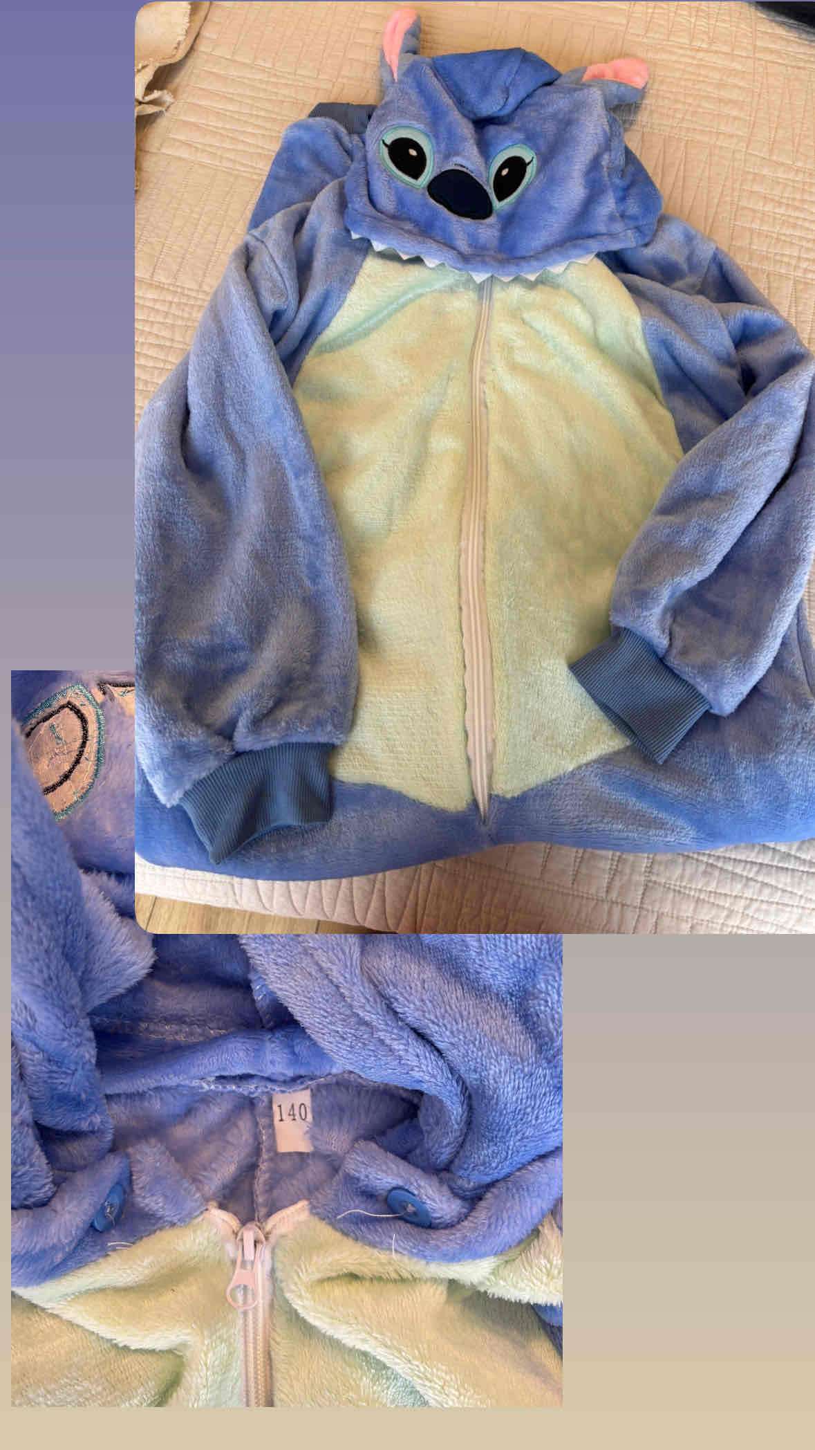 Disfraz entero stitch azul con capucha - miniatura 2