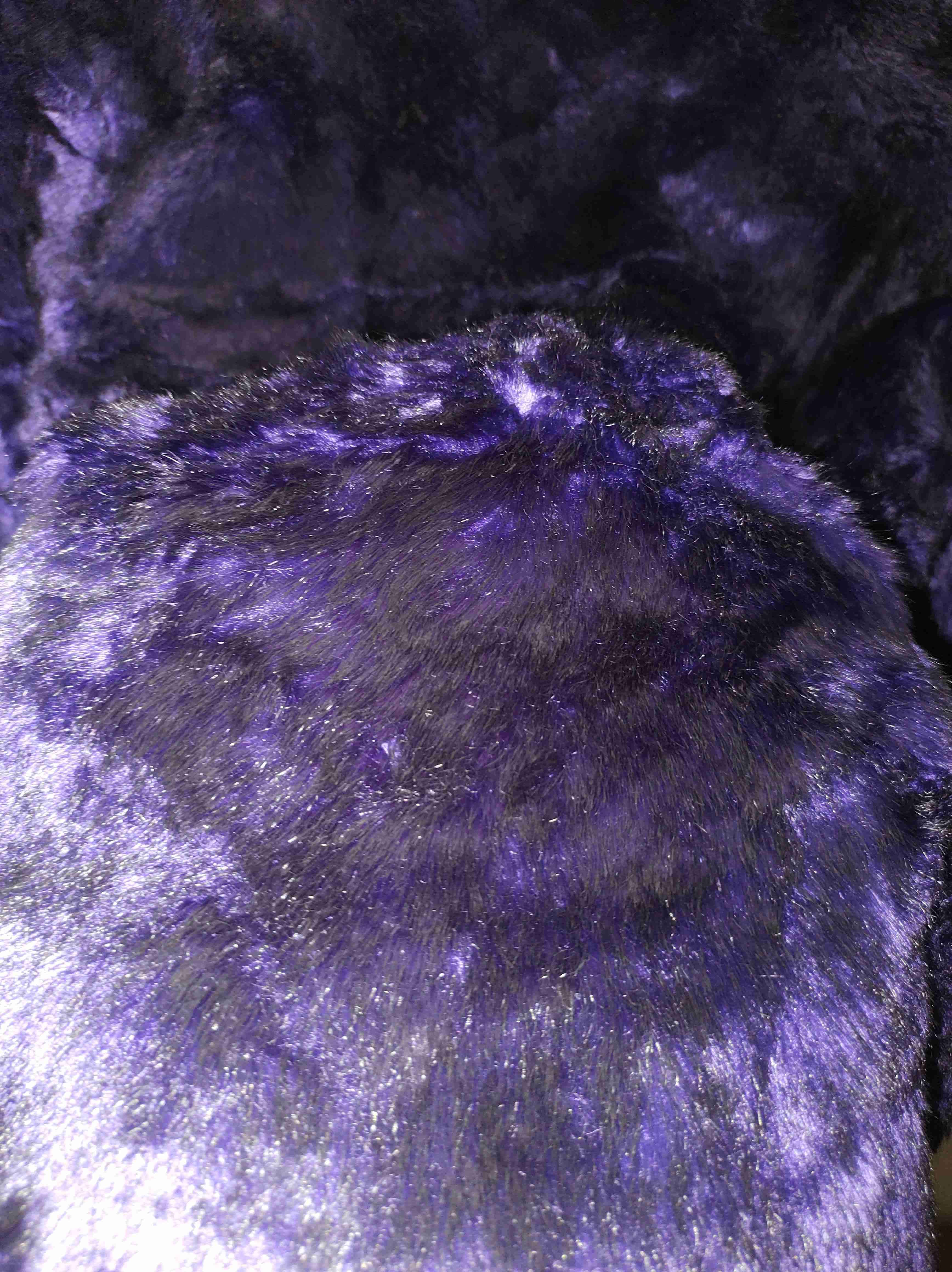 Chaqueta de piel sintética azul - miniatura 3