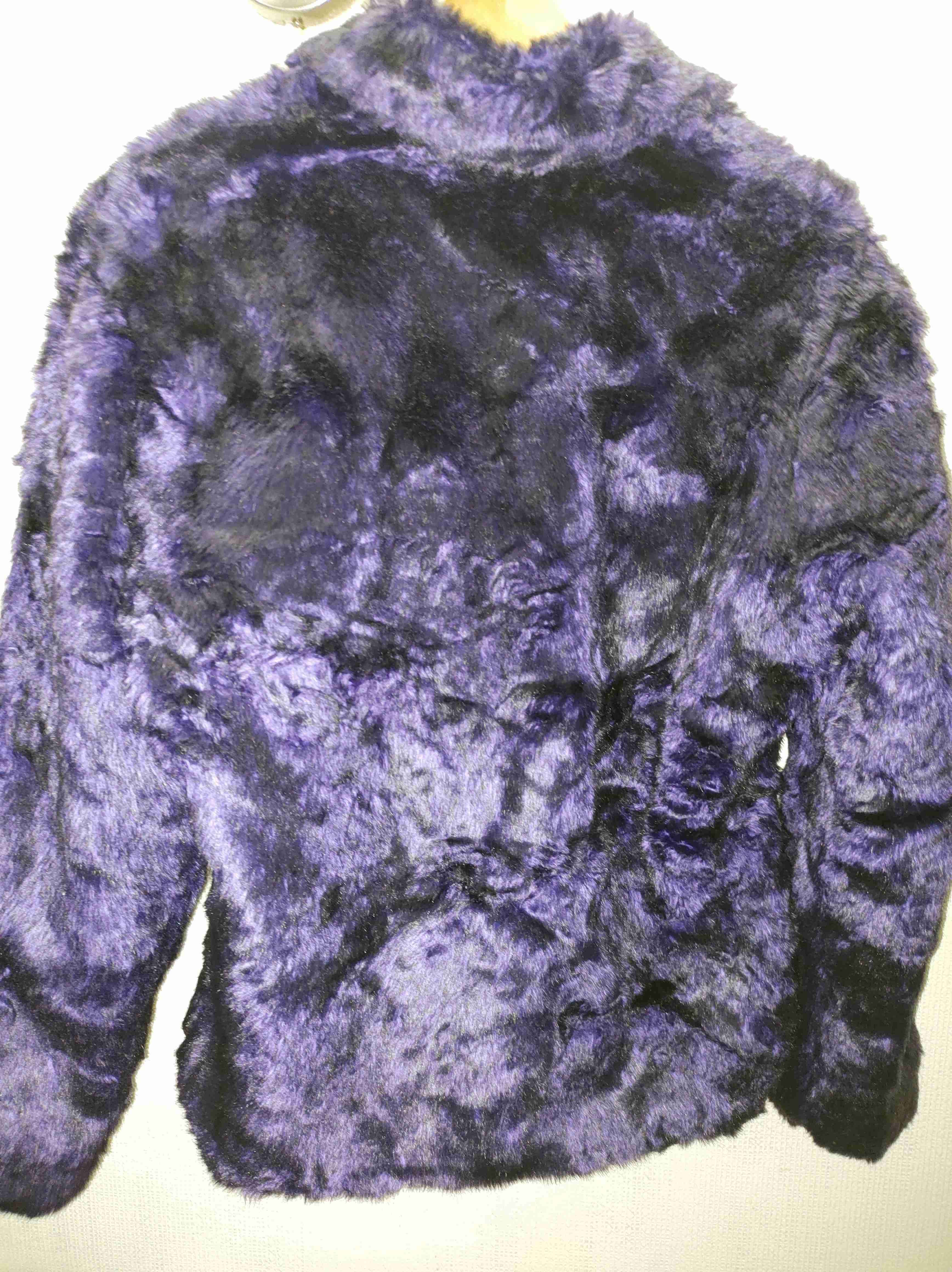 Chaqueta de piel sintética azul - miniatura 6