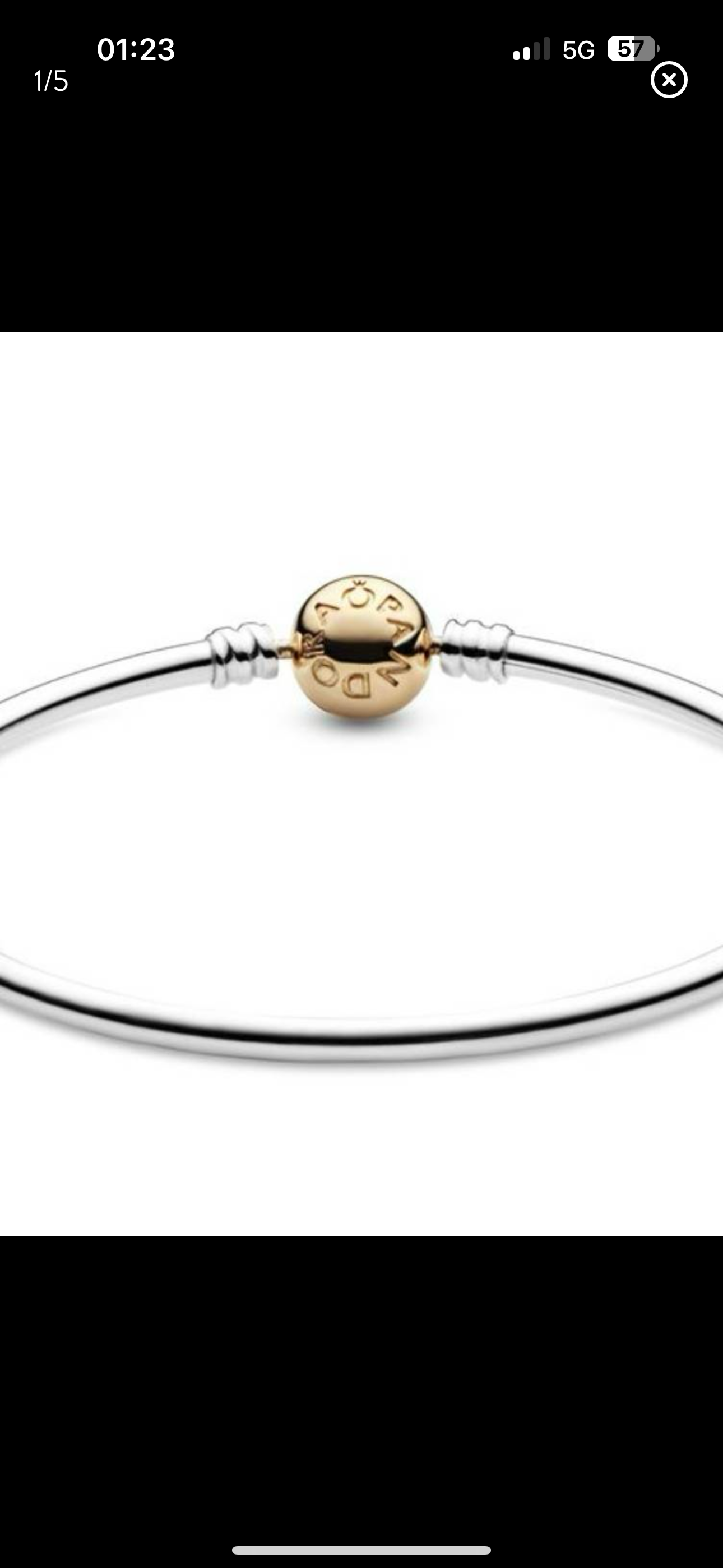 Pulsera Pandora plateada - miniatura 5