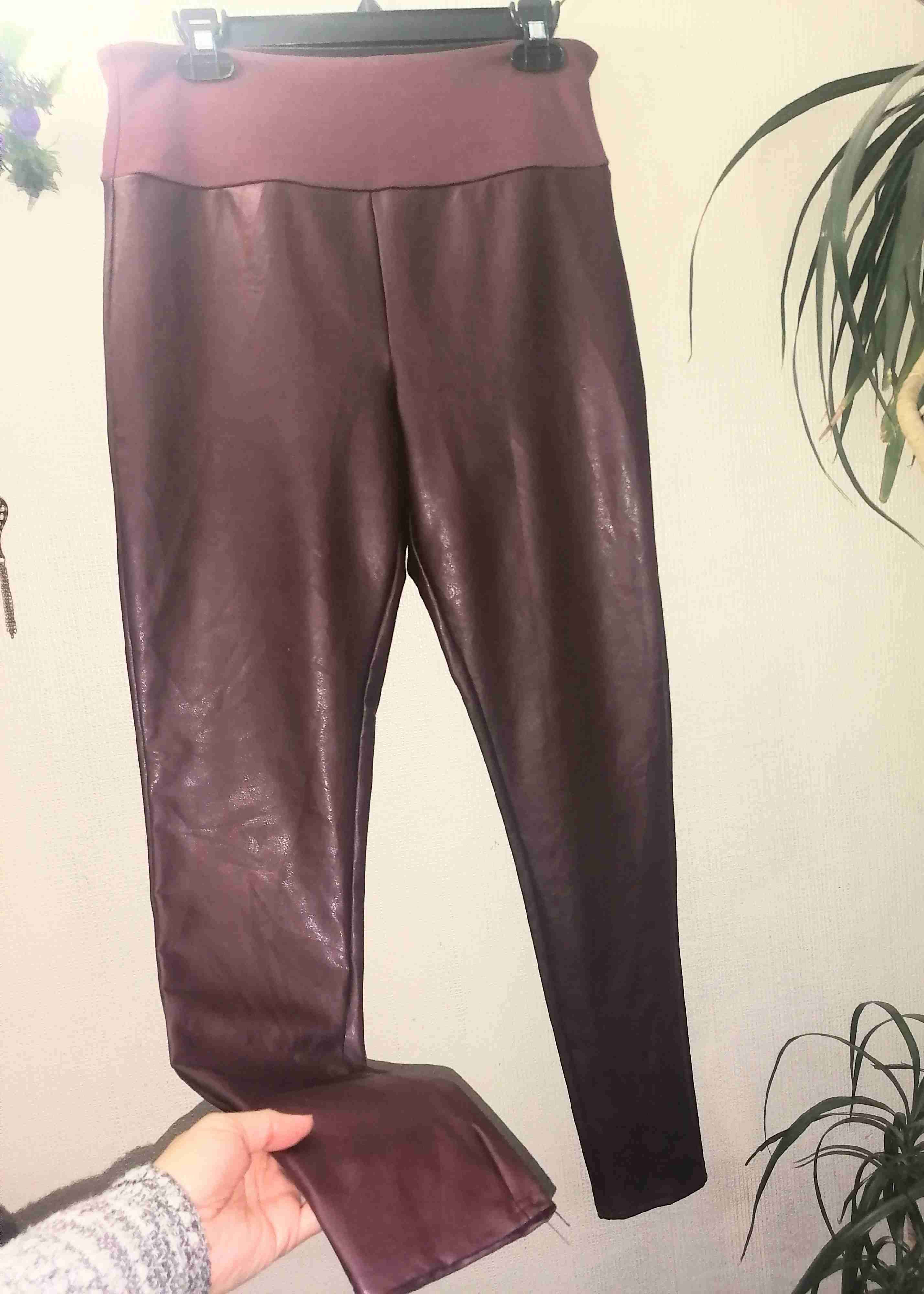 Leggings vinotinto semicuero - miniatura 2