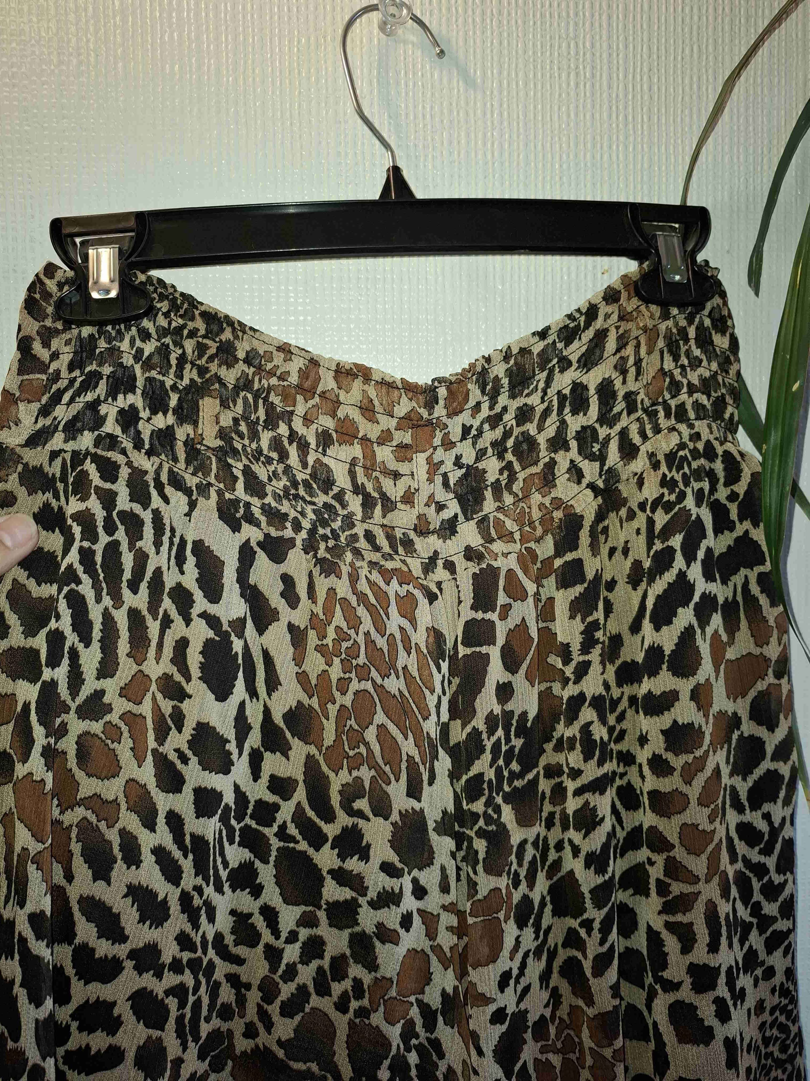 Palazzo pantalon largo animal print - miniatura 3