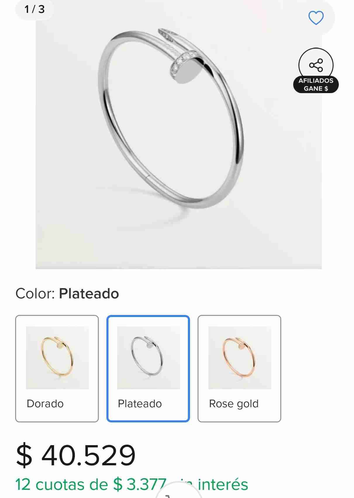 Pulsera de metal con bisagras - miniatura 6