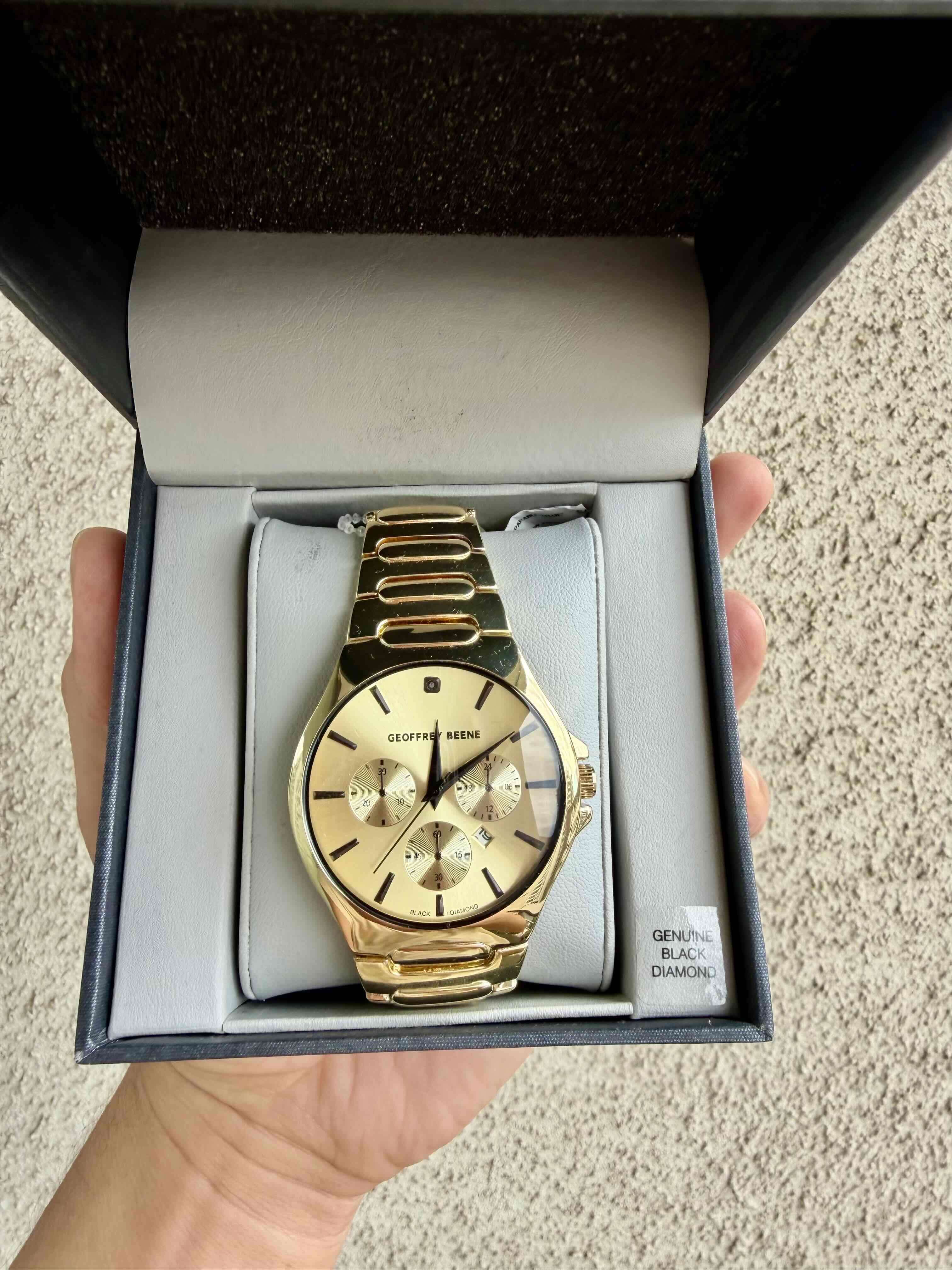 Nuevo/ Reloj dorado diseñador Geoffrey Beene