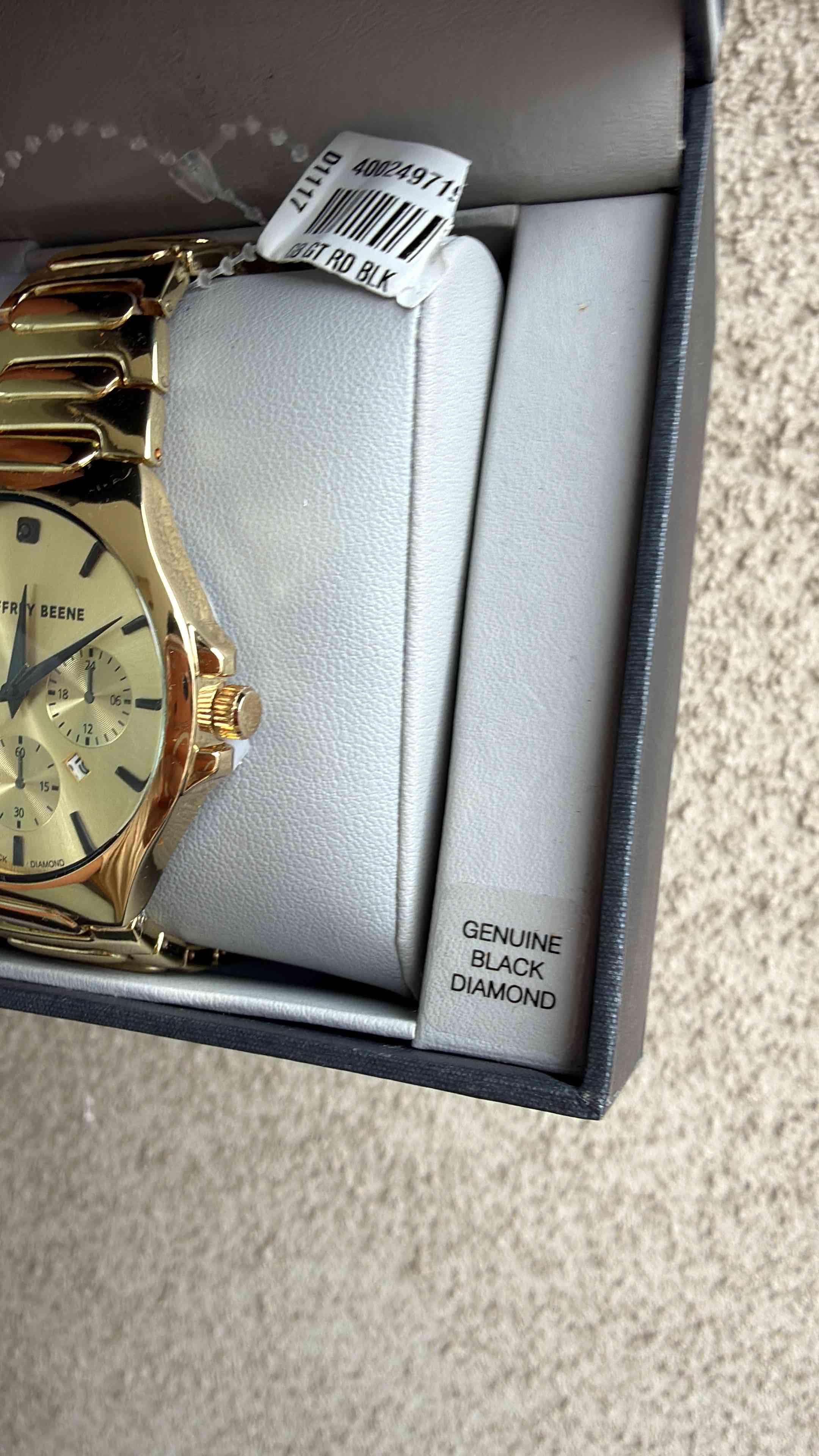 Nuevo/ Reloj dorado diseñador Geoffrey Beene - miniatura 3