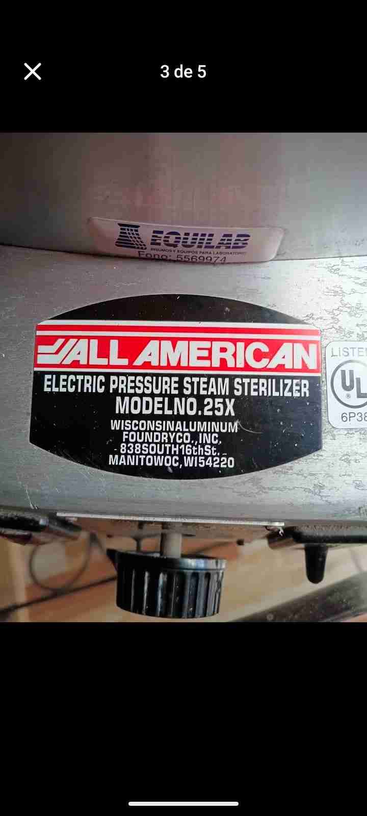 Olla Autoclave All American eléctrico 25 lts - miniatura 3