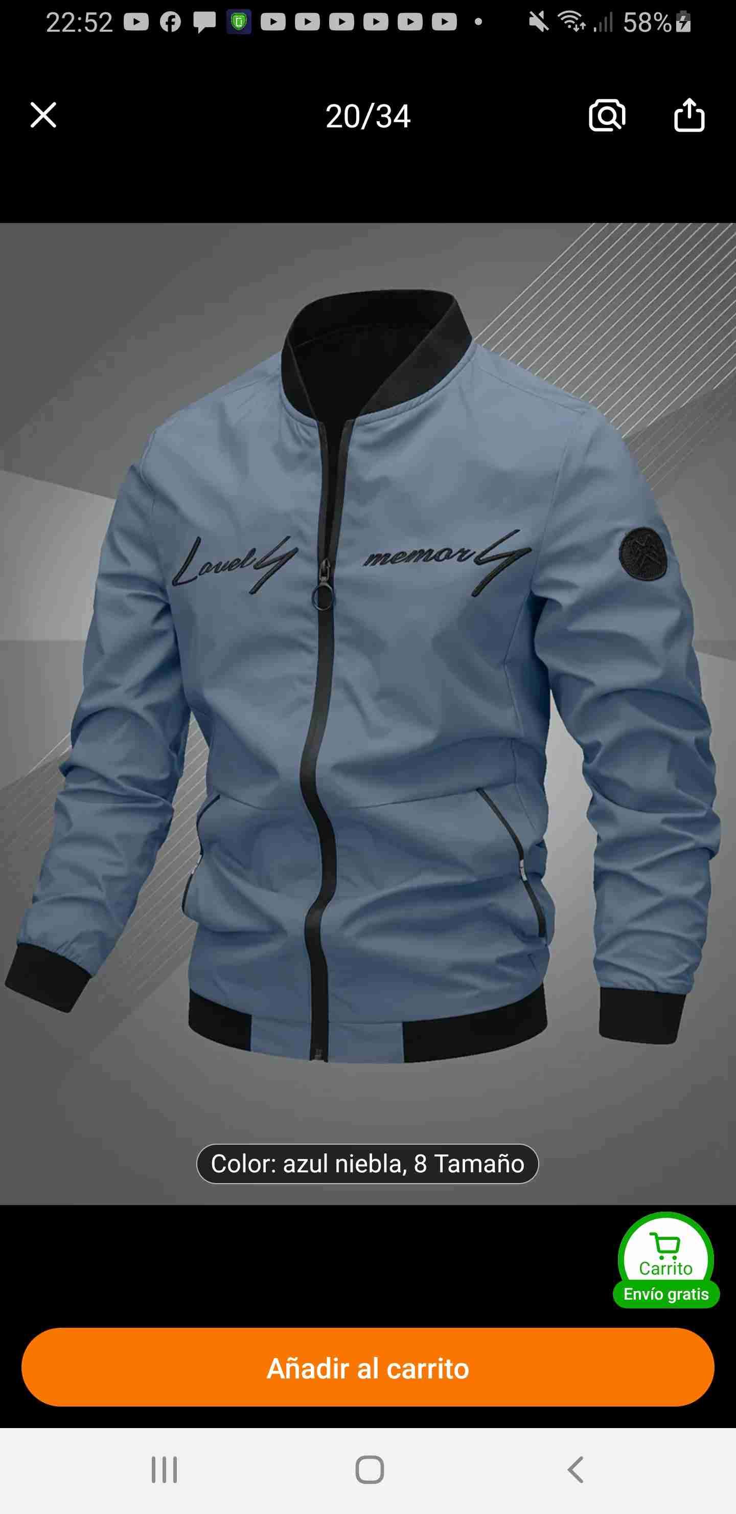 Chaqueta azul niebla Lovely Memory