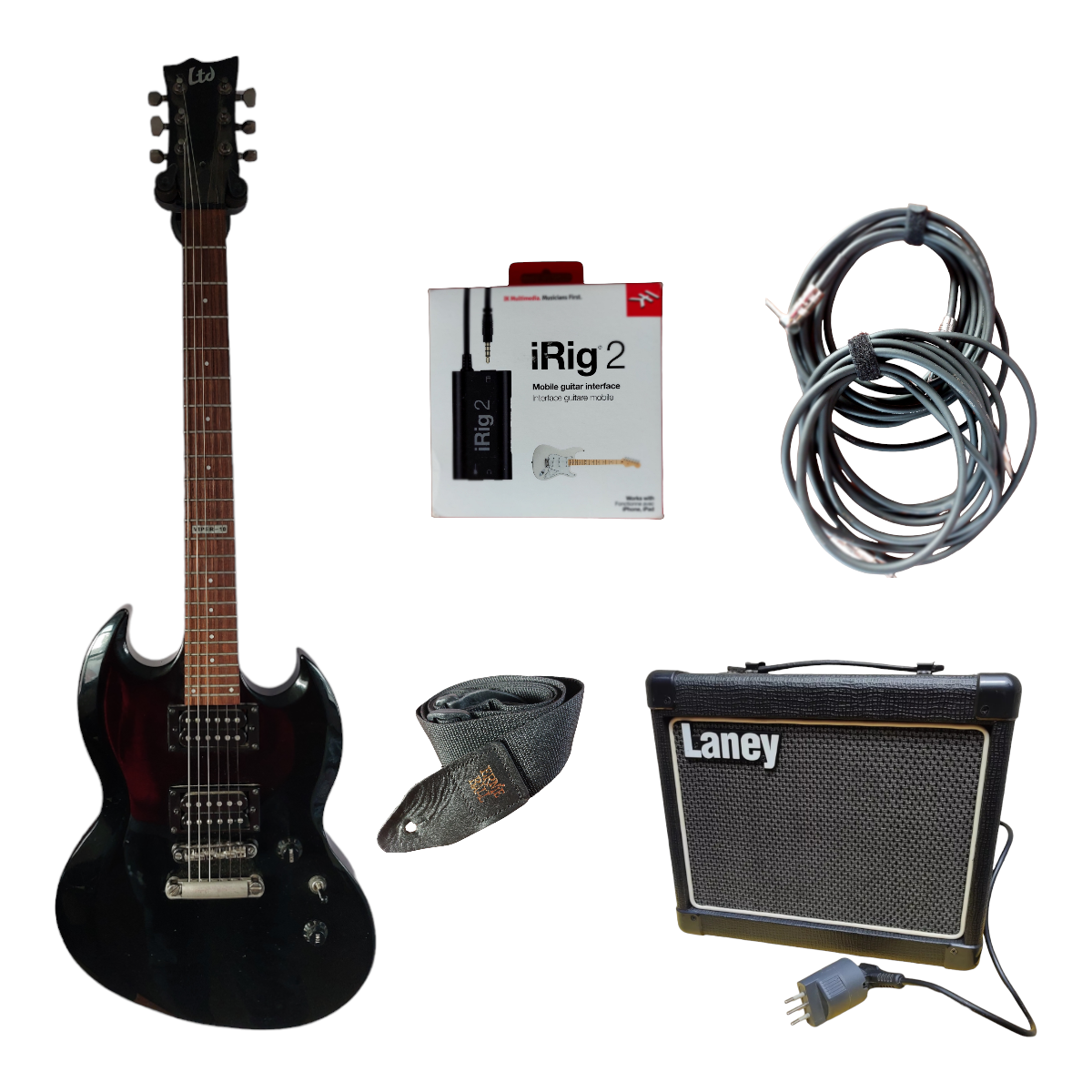 Pack Full:Viper-10+Ampli Laney+iRig 2+Accesorios