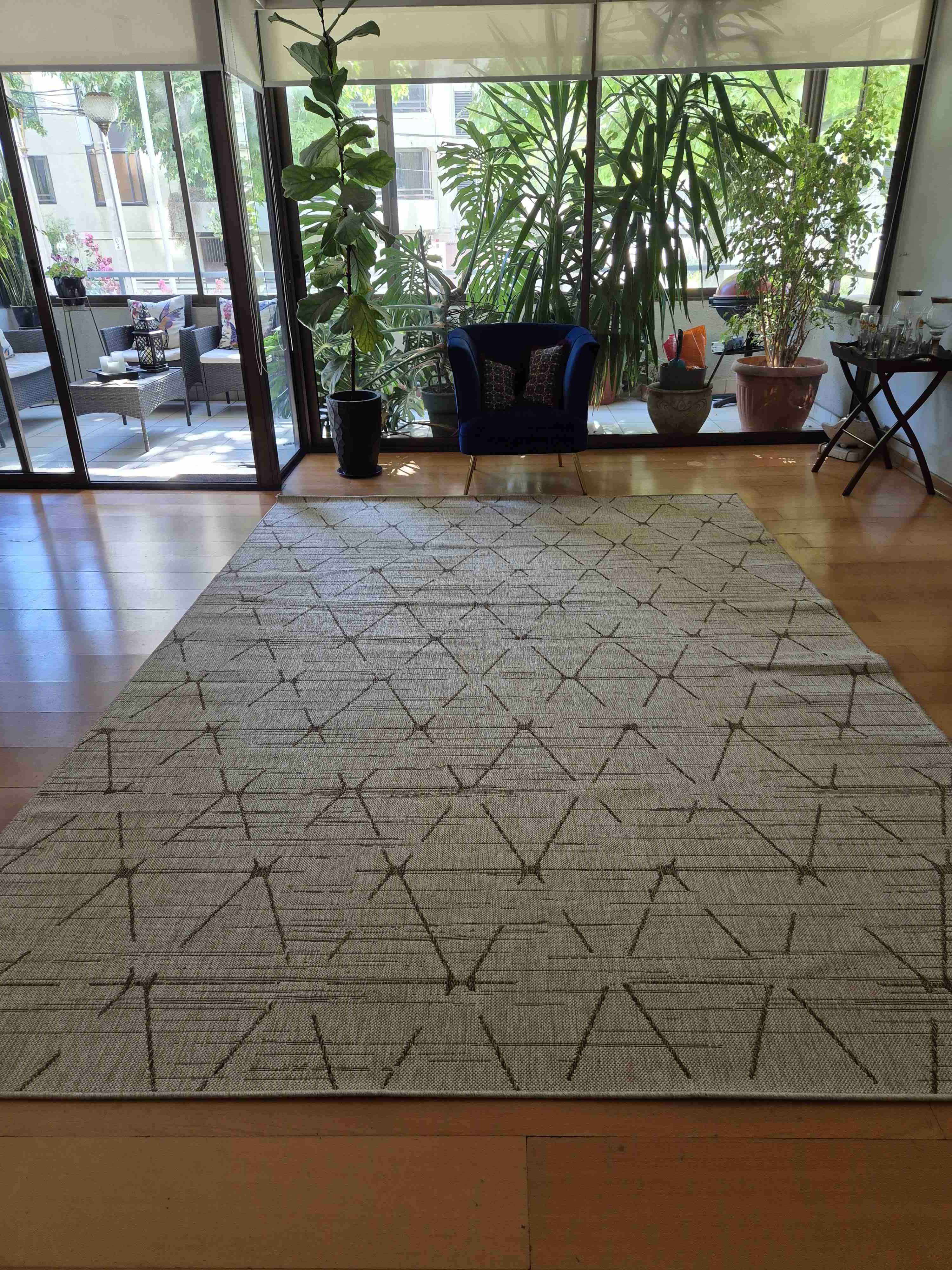 Alfombra beige claro sisal