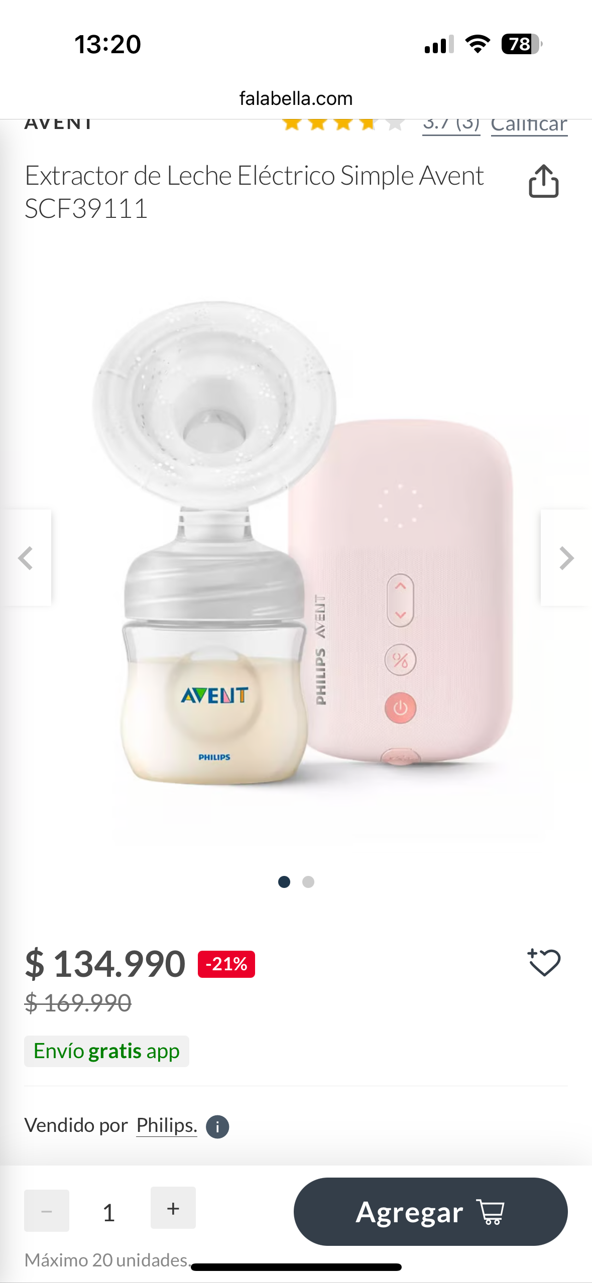 Extractor de leche Philips Avent - miniatura 5