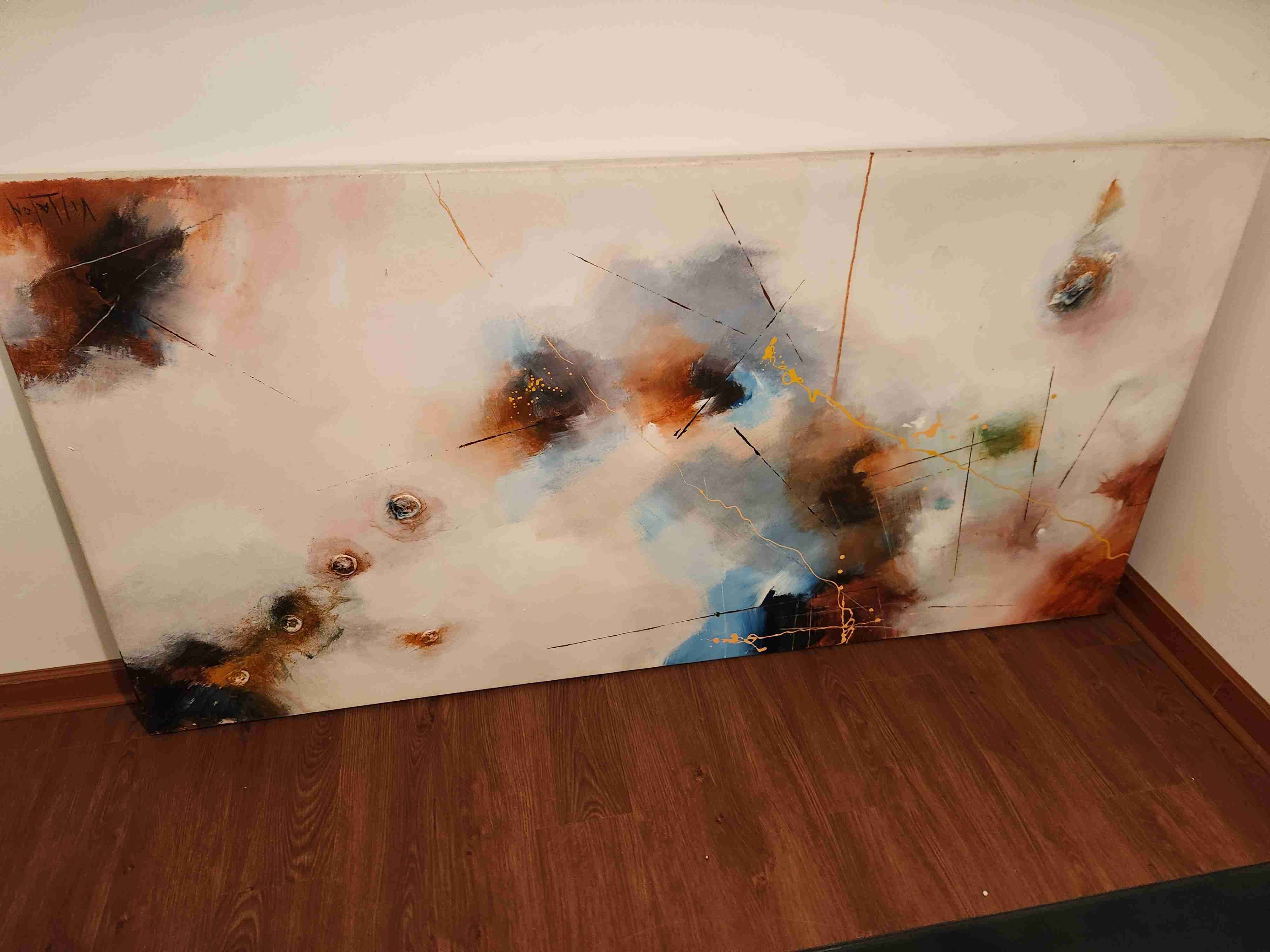 Cuadro abstracto grande - miniatura 3