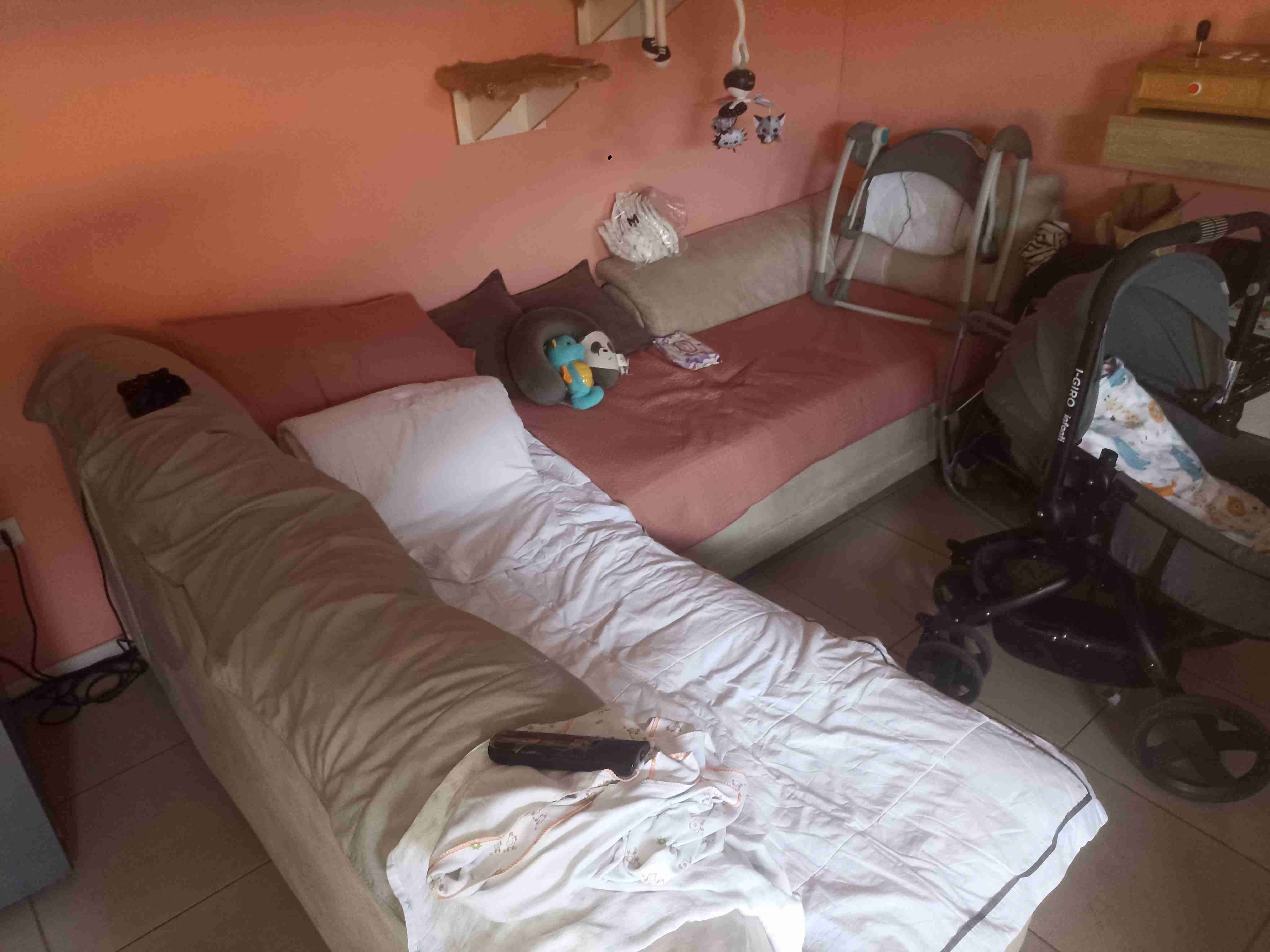 Sofá Tipo L 2 piezas beige - miniatura 3