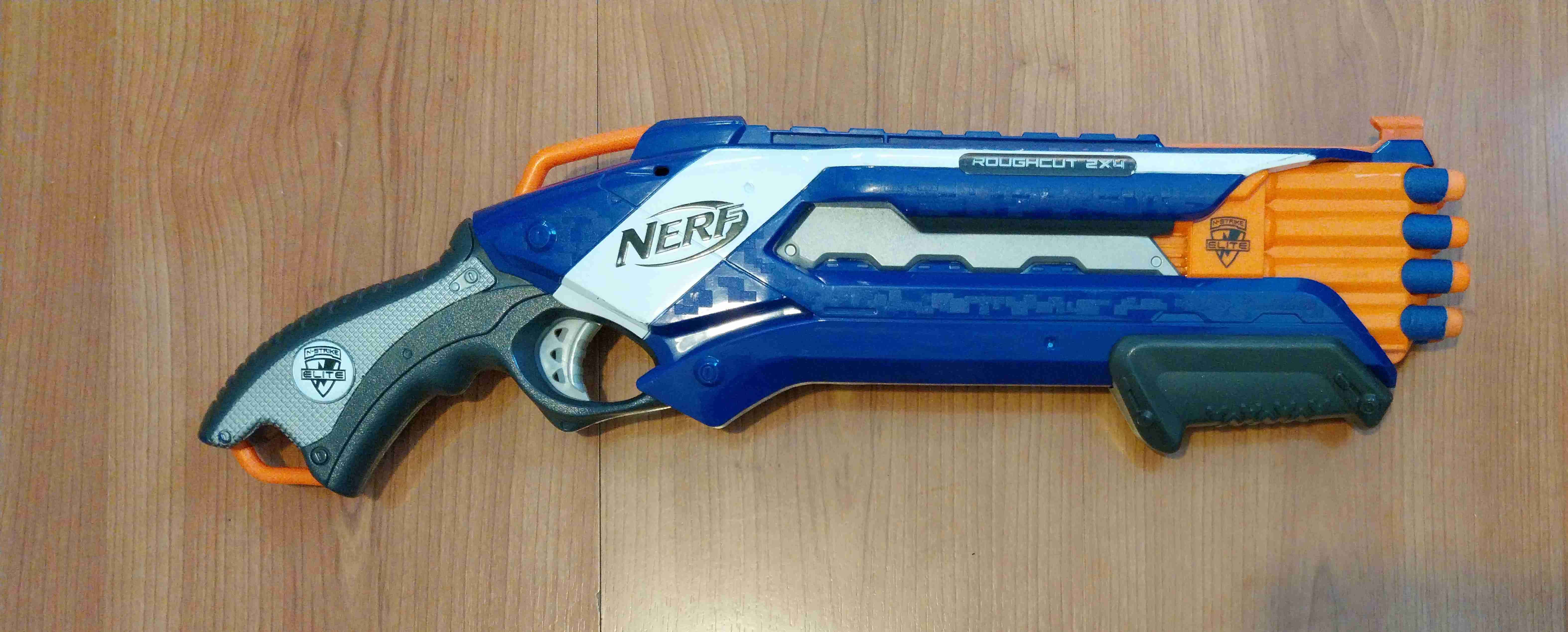 Lanzador Nerf Rough Cut 2x4( GRATIS sus balas) - miniatura 3