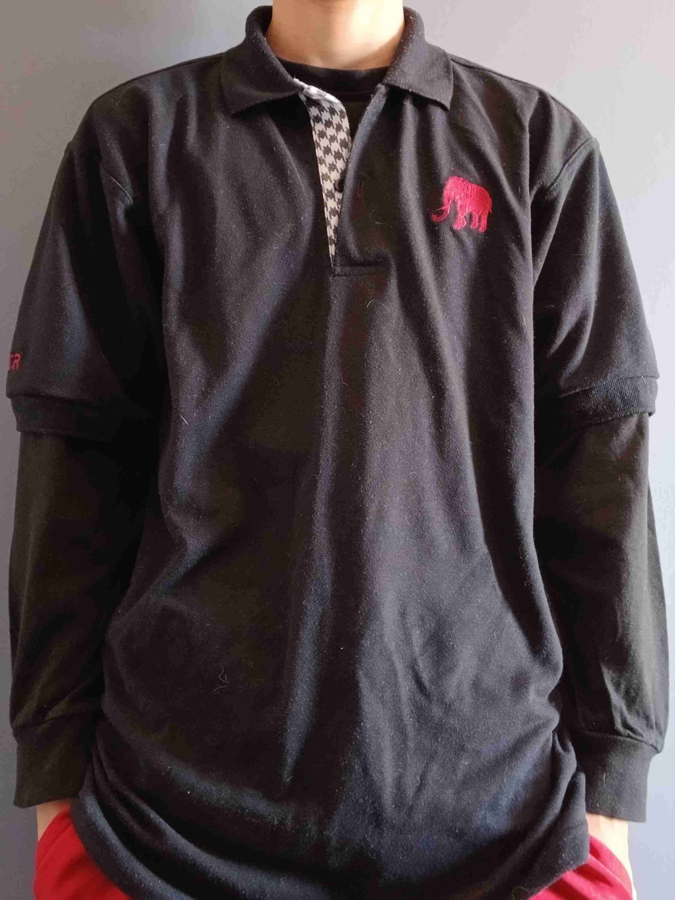 Polera negra polo con logo de elefante - miniatura 6