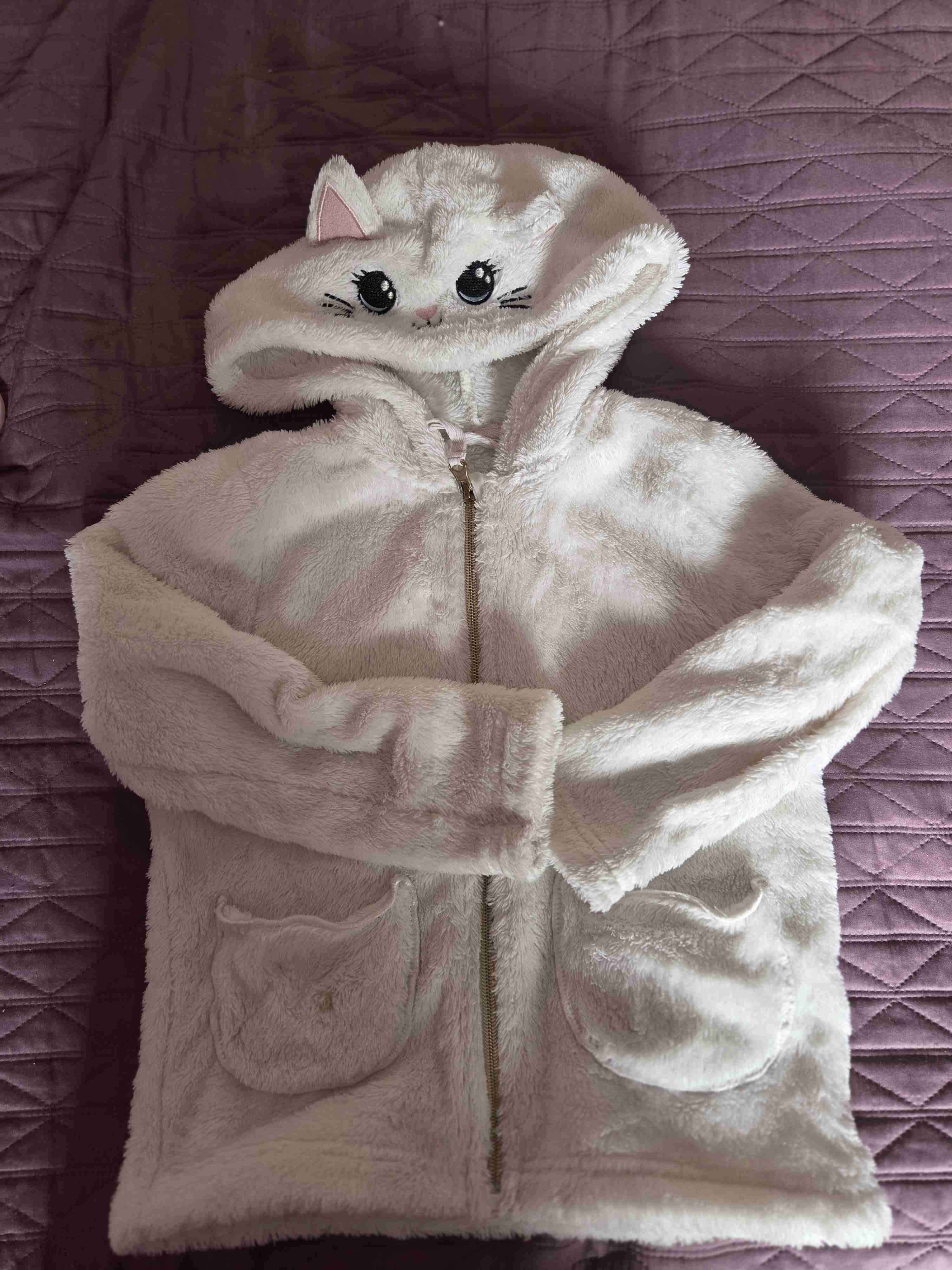 Abrigo infantil con capucha de gato talla 8