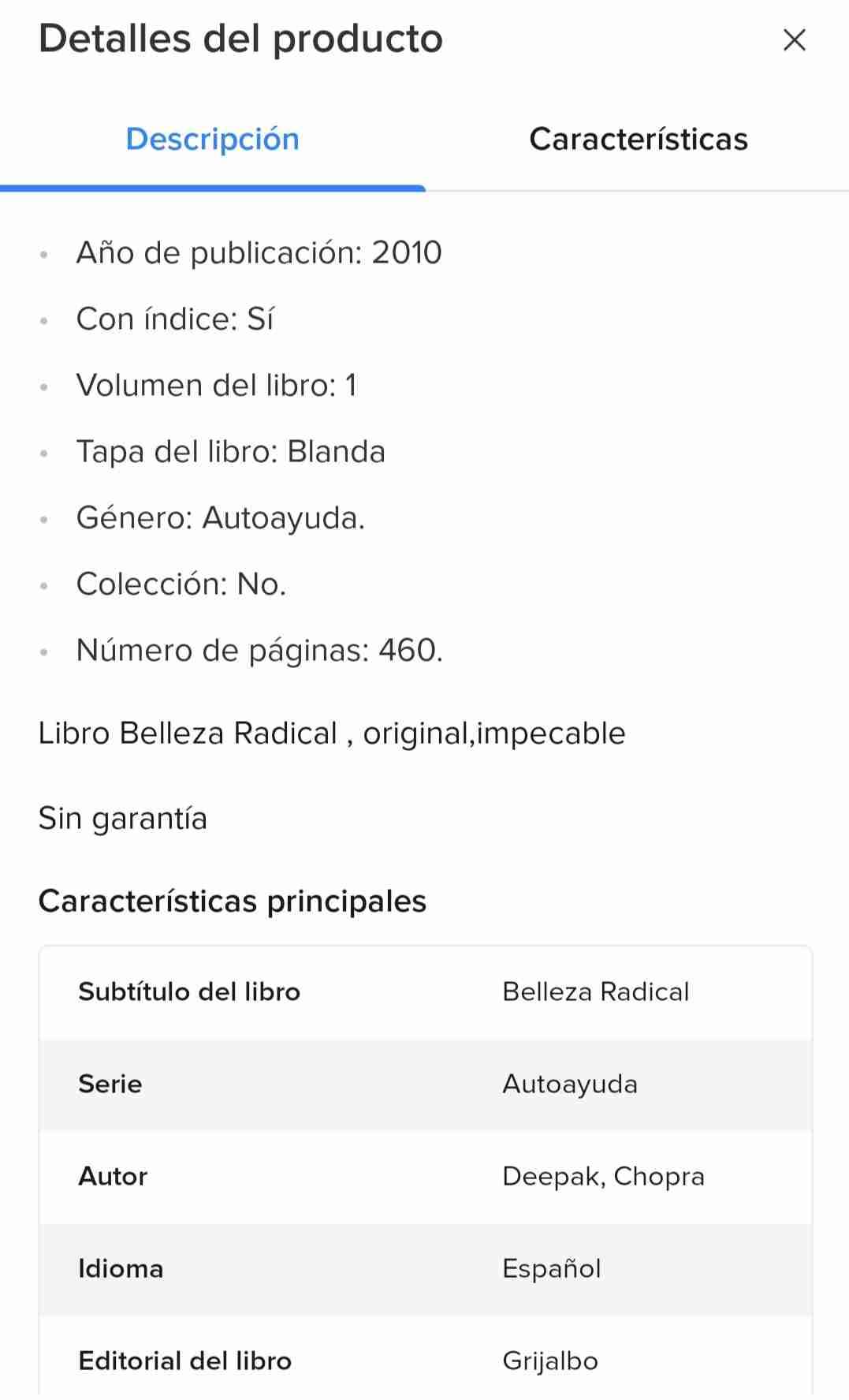 Libro Belleza Radical - Deepak Chopra - miniatura 3