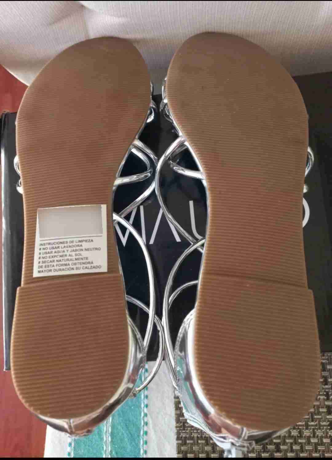 Sandalias plateadas Via Uno - miniatura 3