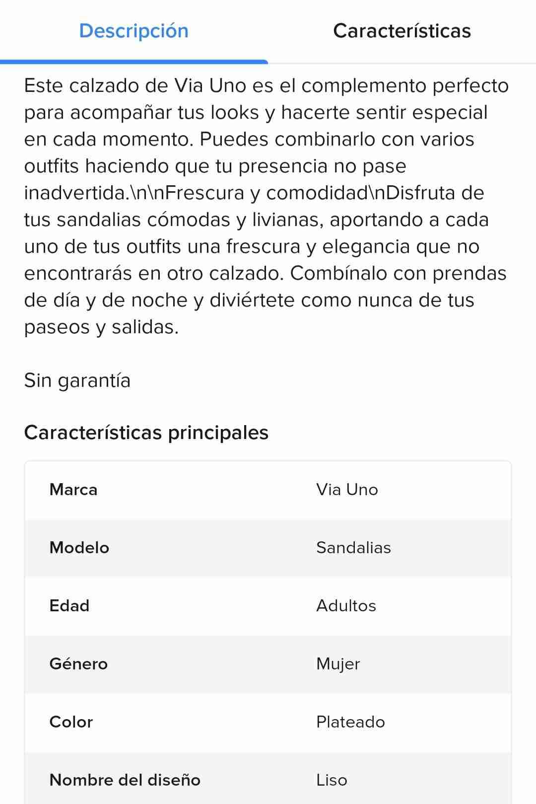 Sandalias plateadas Via Uno - miniatura 4