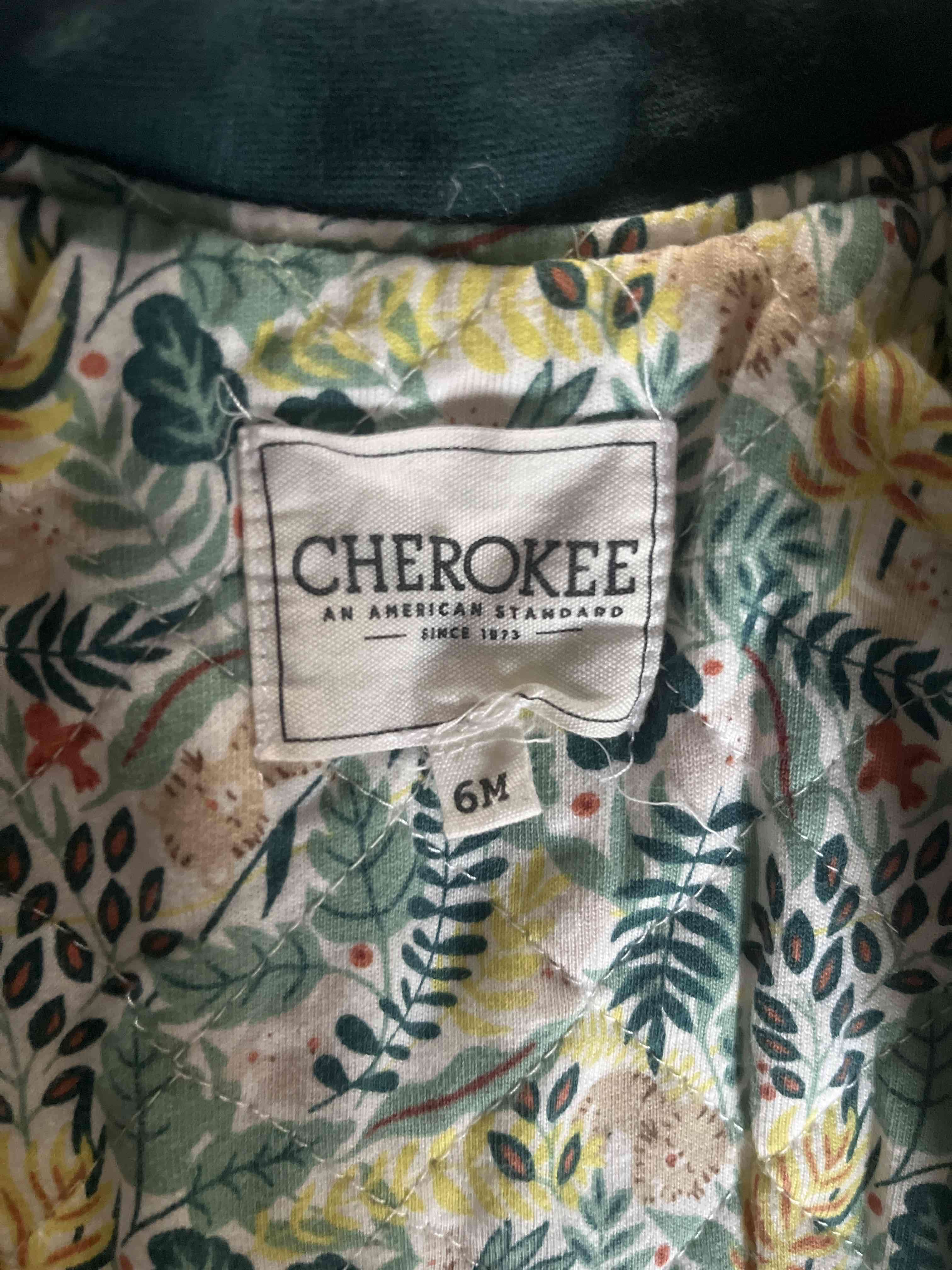 Chaqueta acolchada verde para bebé. 6 meses - miniatura 2