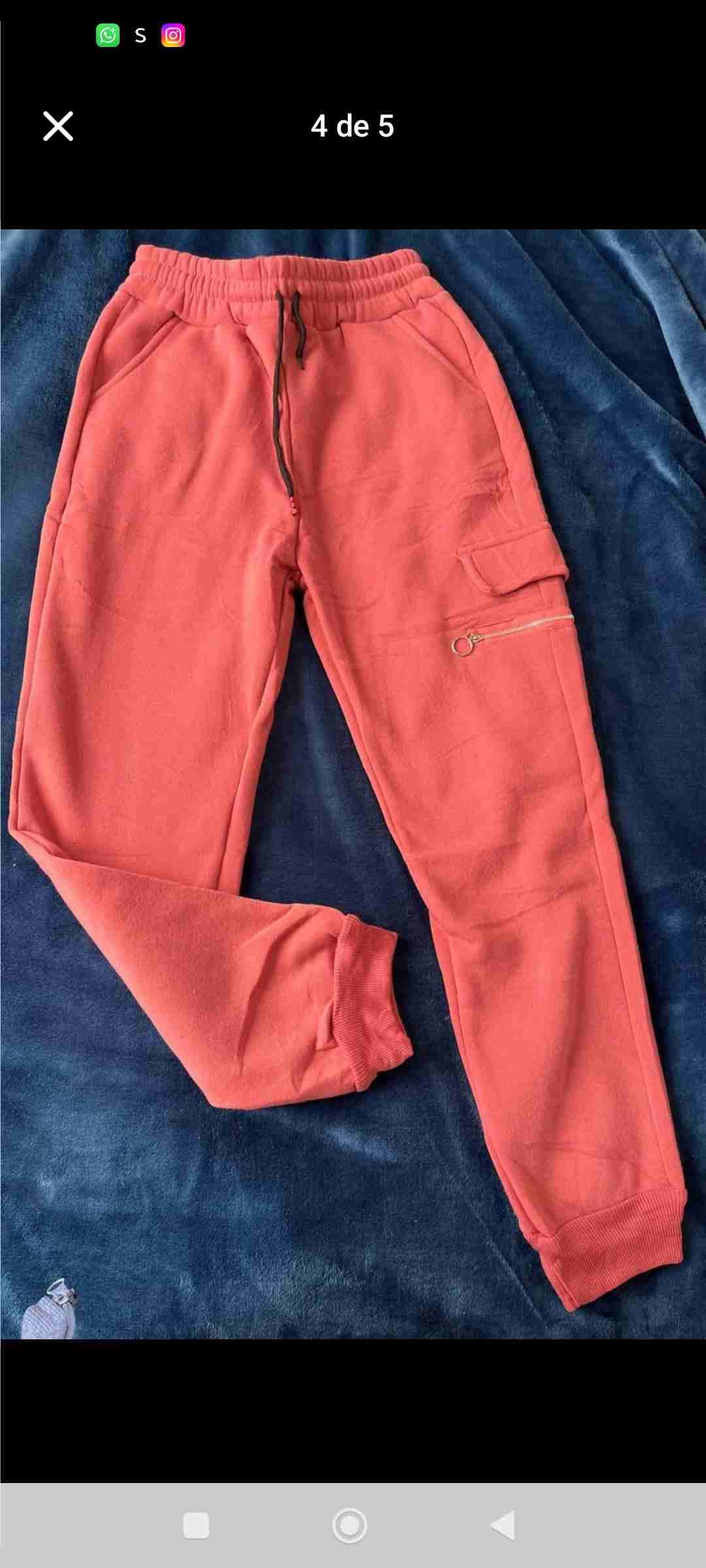 Pantalón polar jogger coral