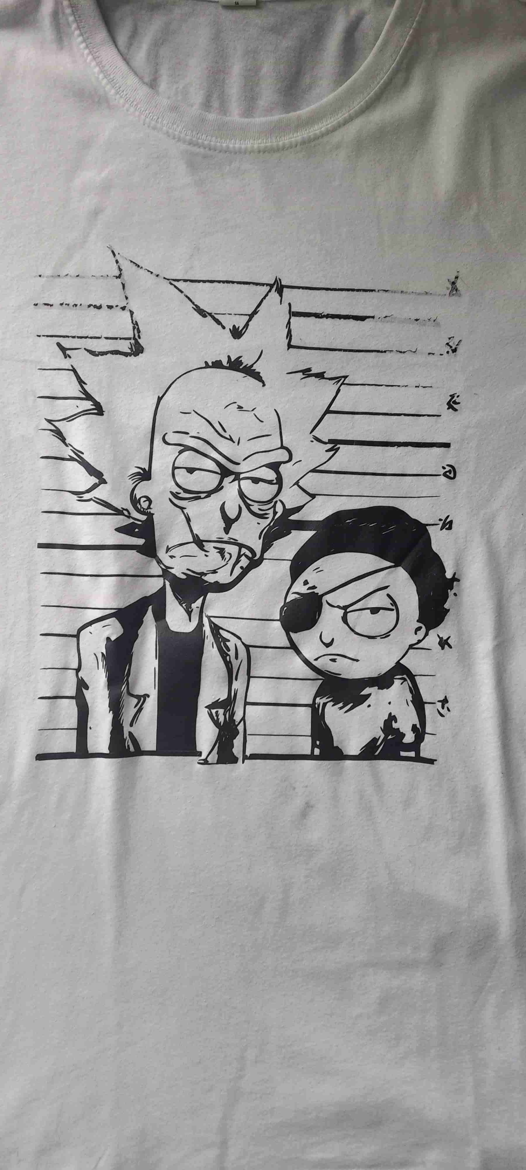 Polera blanca Rick & Morty talla M
