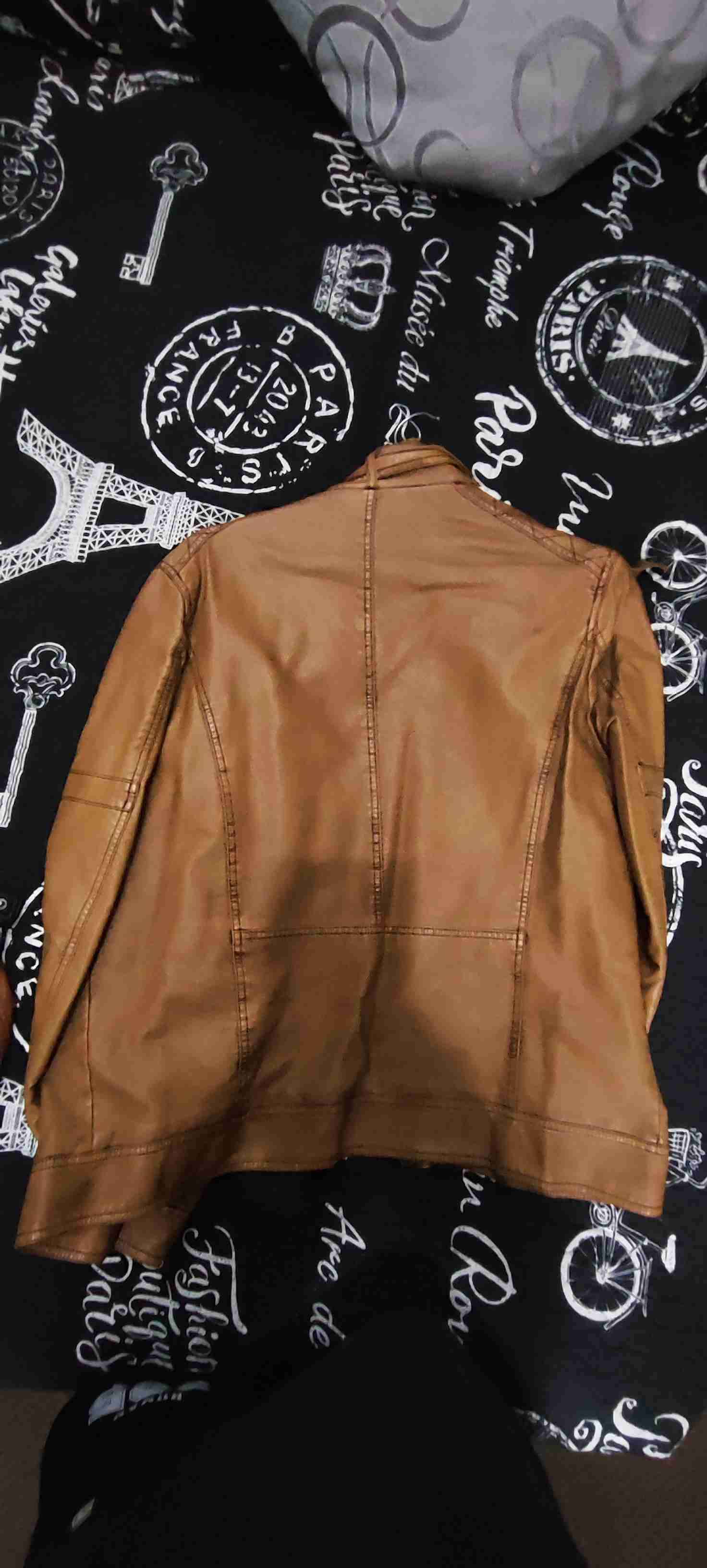 Chaqueta marrón de cuero - miniatura 5