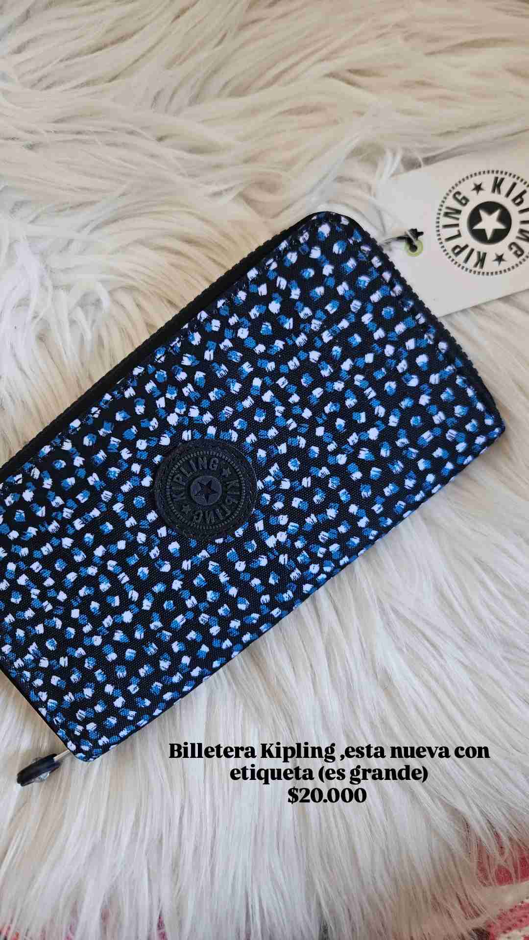 Billetera Kipling azul estampada - miniatura 2