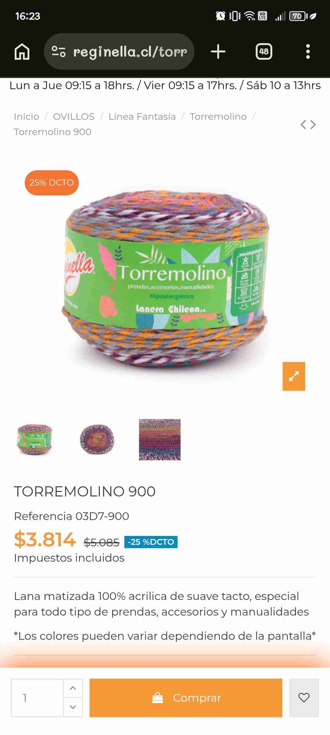 Ovillo de lana multicolor - miniatura 4