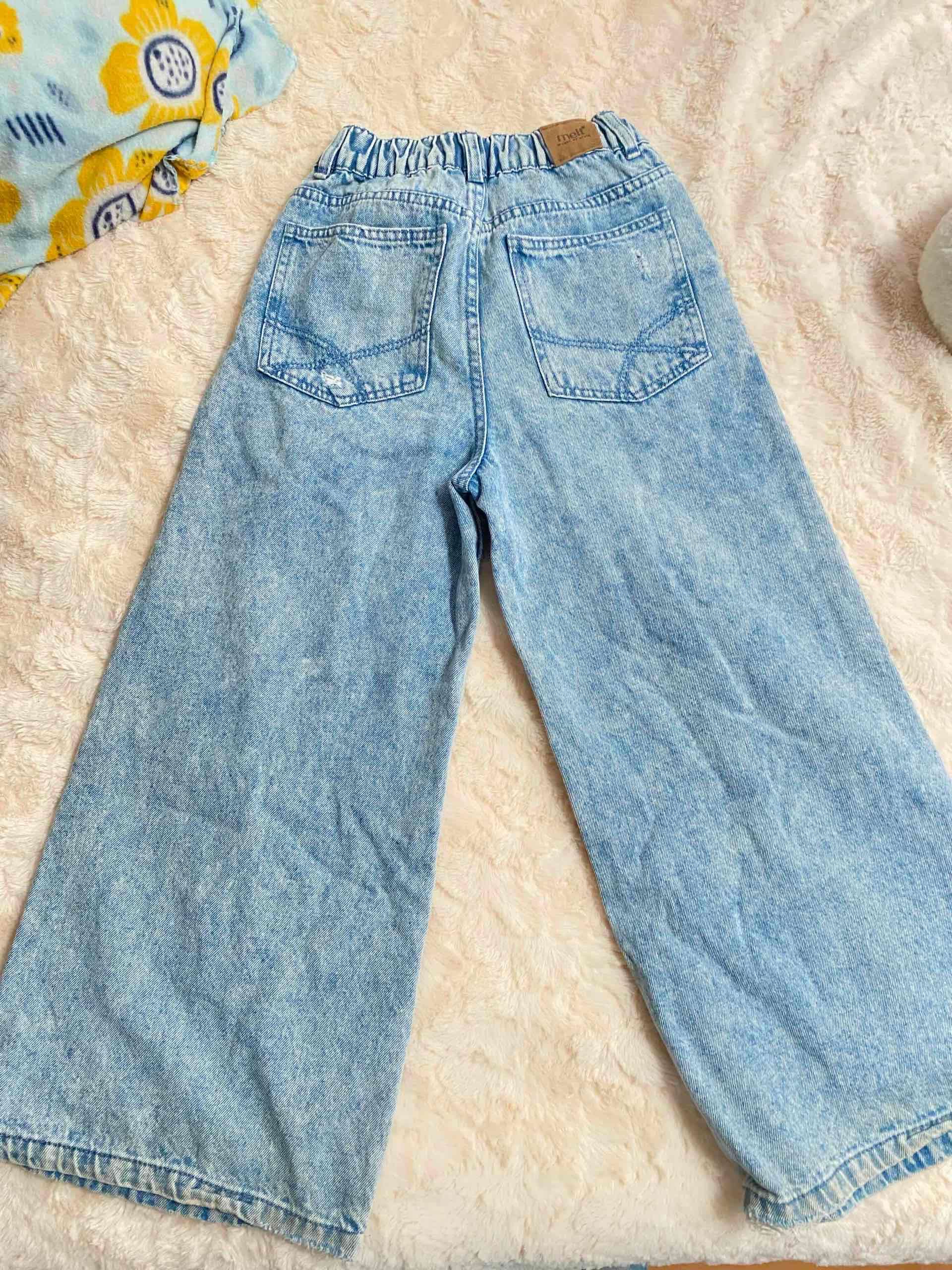 Jeans niña t/10 celestes desgastados marca Melt - miniatura 3