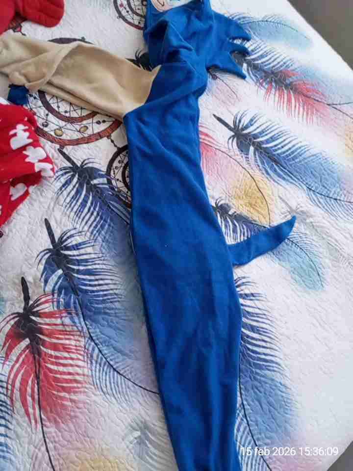 Disfraz /pijama Sonic , talla 14