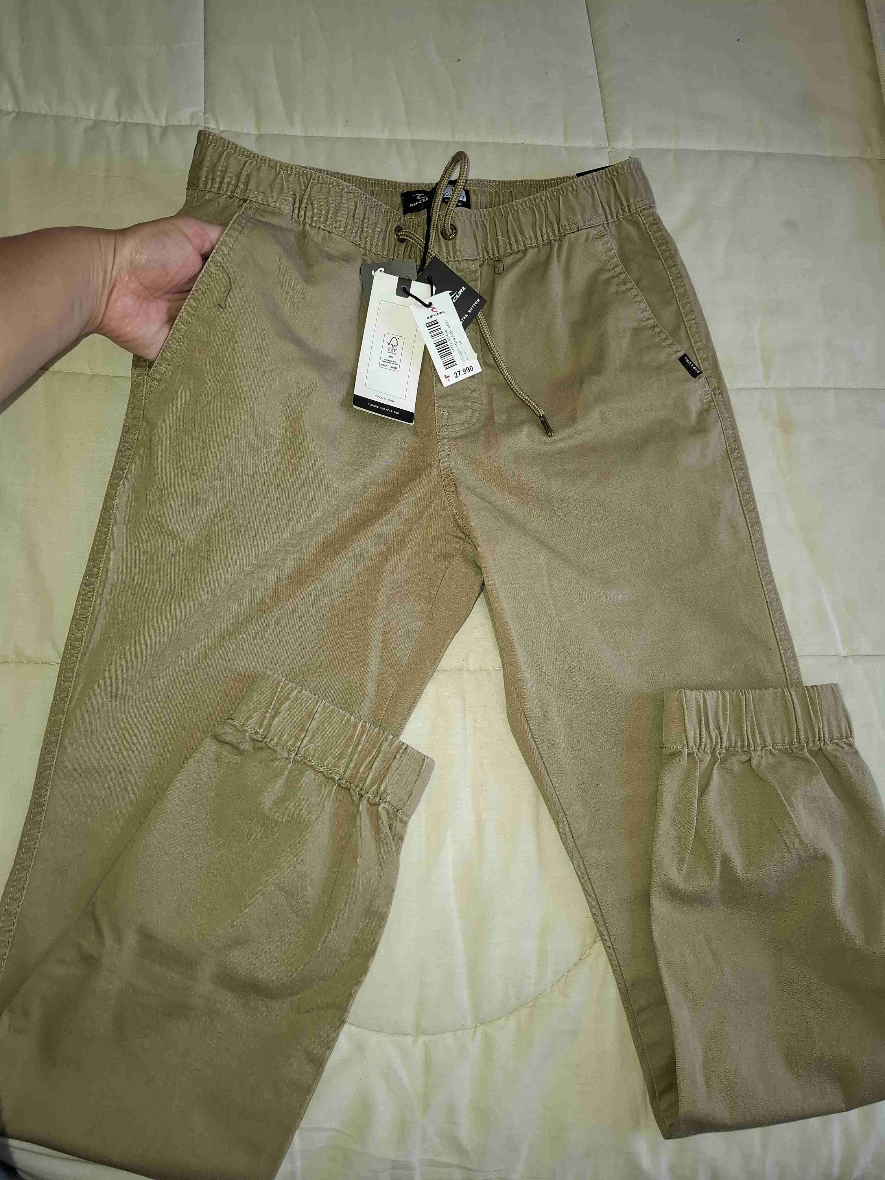 Pantalones jogger beige nuevos - miniatura 2
