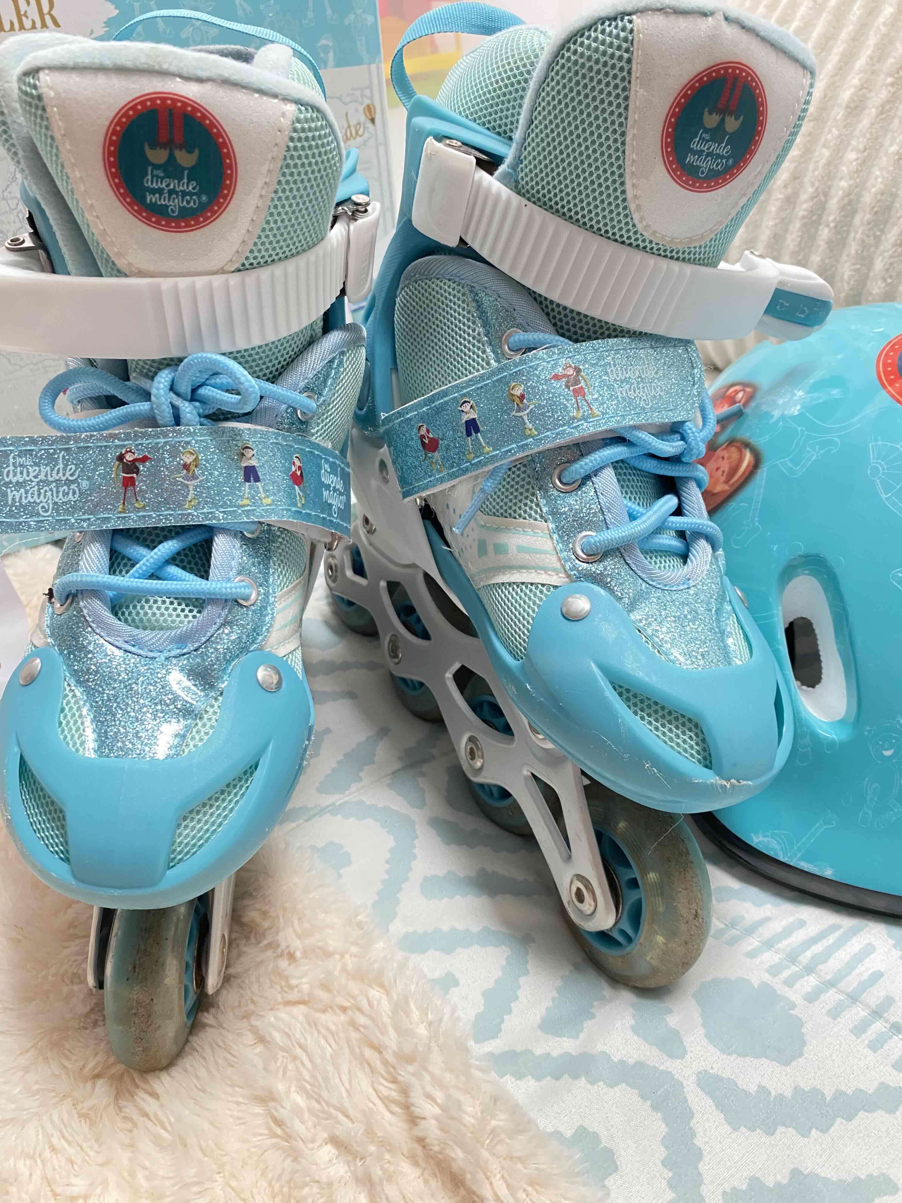 Patines roller azules para niños hasta n34 - miniatura 2