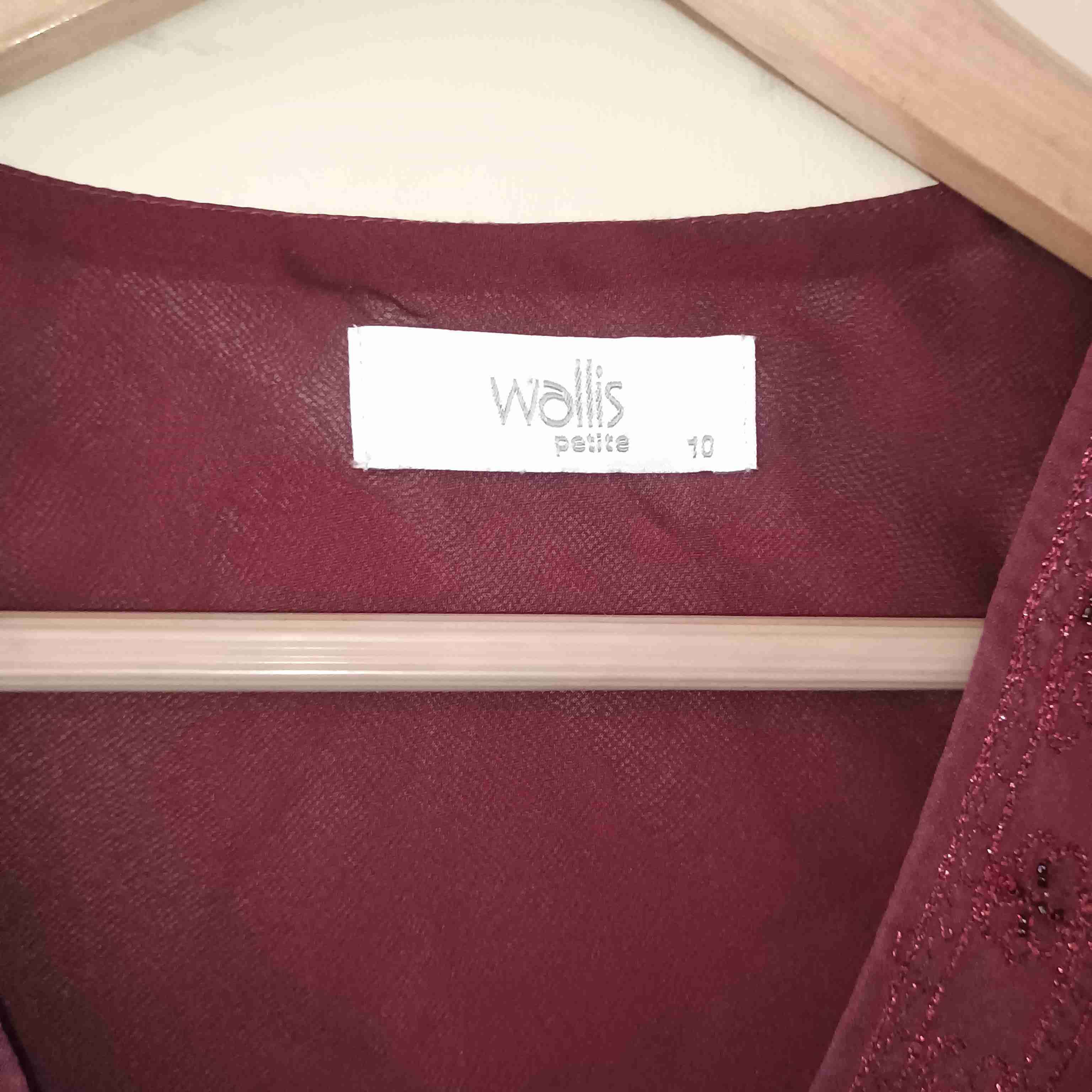 Blusa bordeaux manga acampanada - miniatura 2