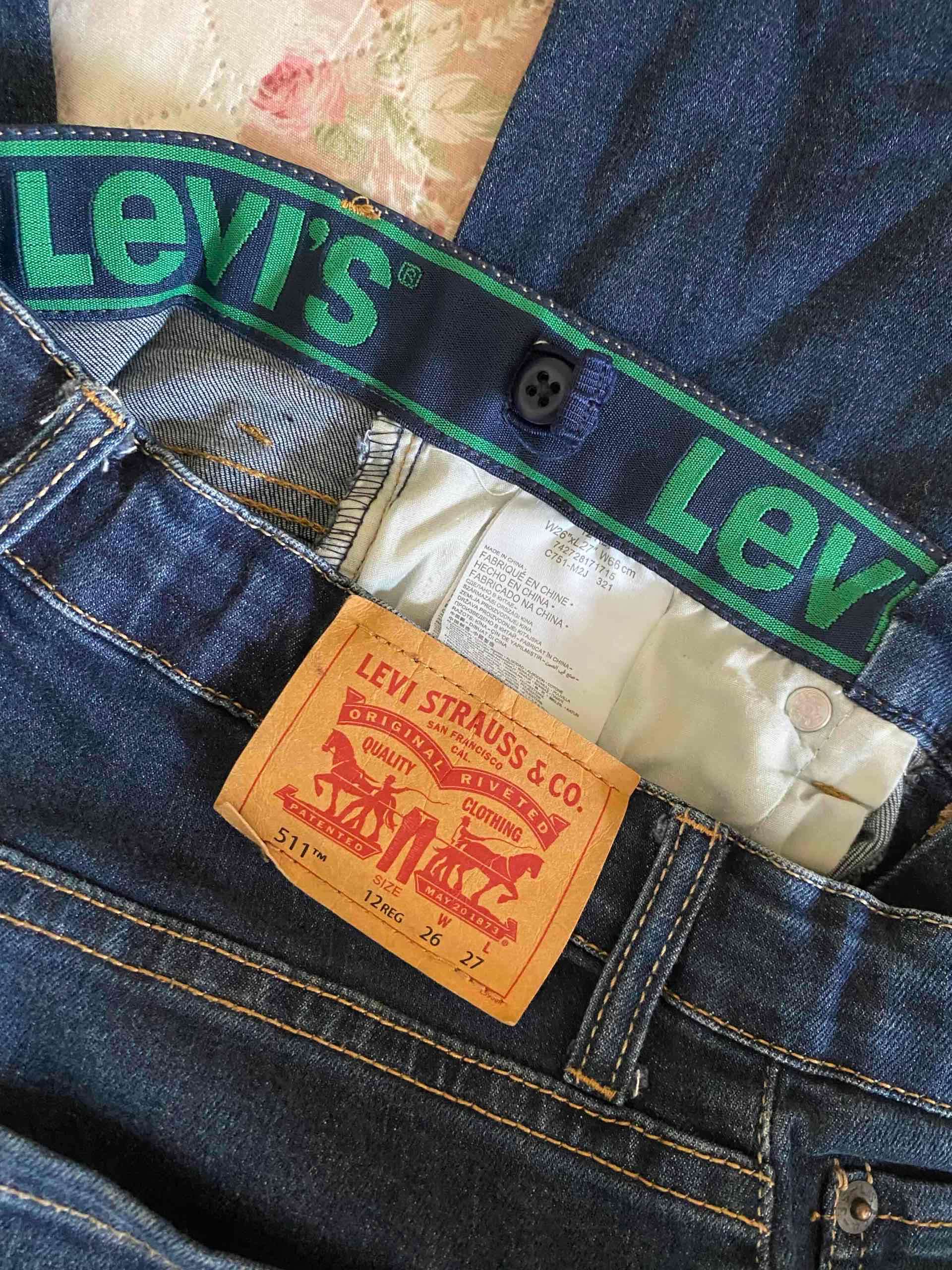 Jeans azul oscuro Levi’s para niño t12 - miniatura 3