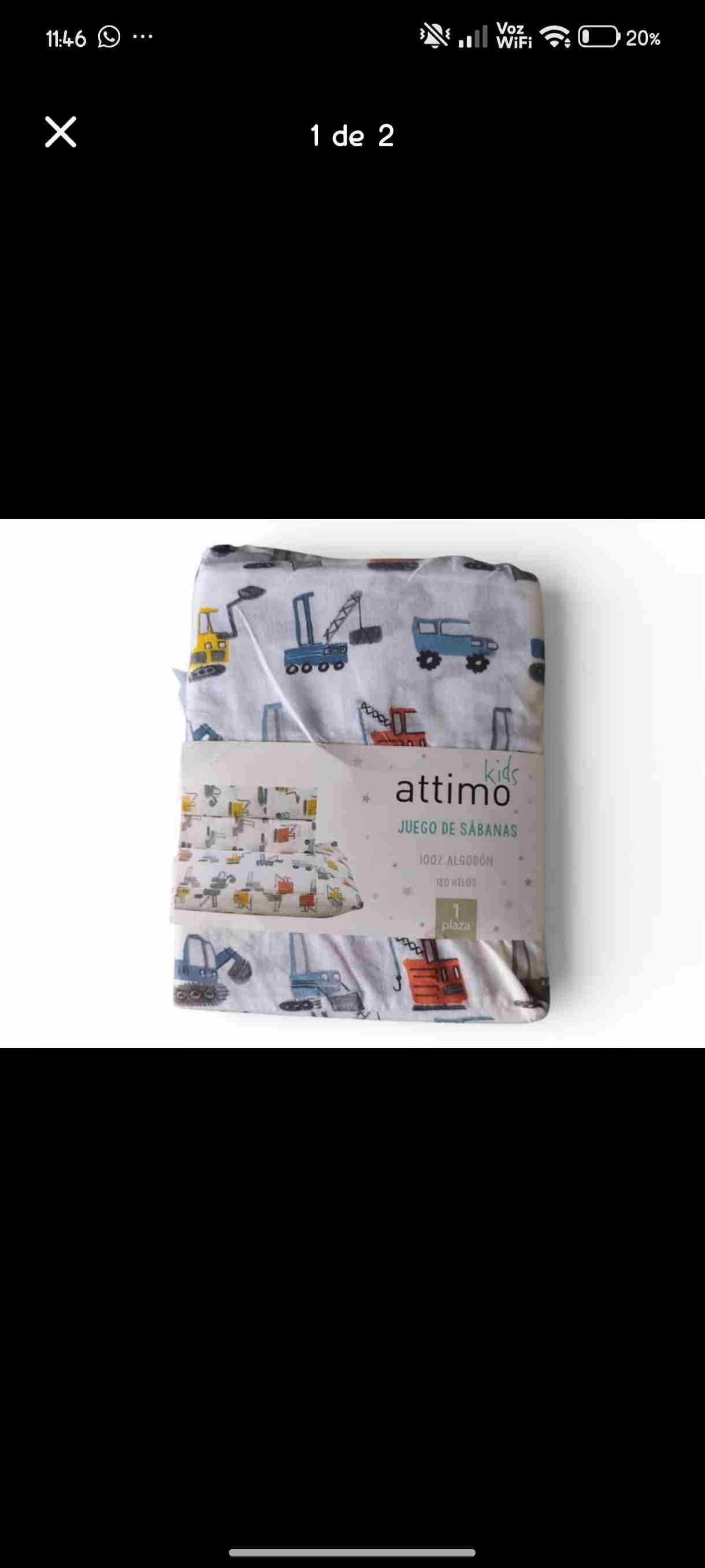 Juego de sábanas niños 1 plaza 100% algodón