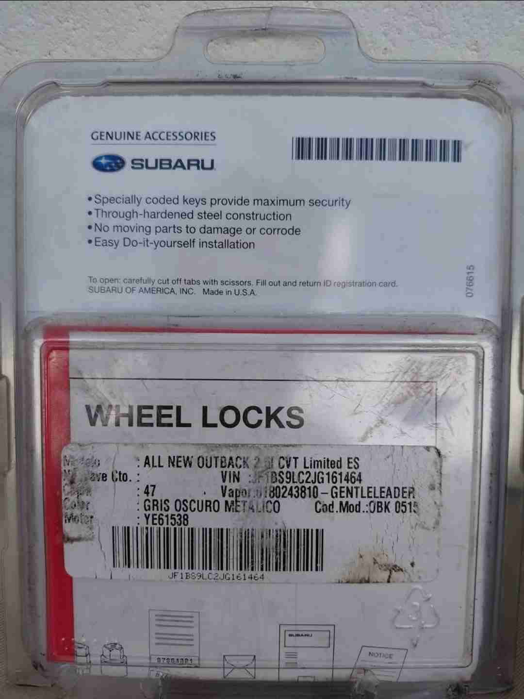 Cerraduras de ruedas Subaru - miniatura 2