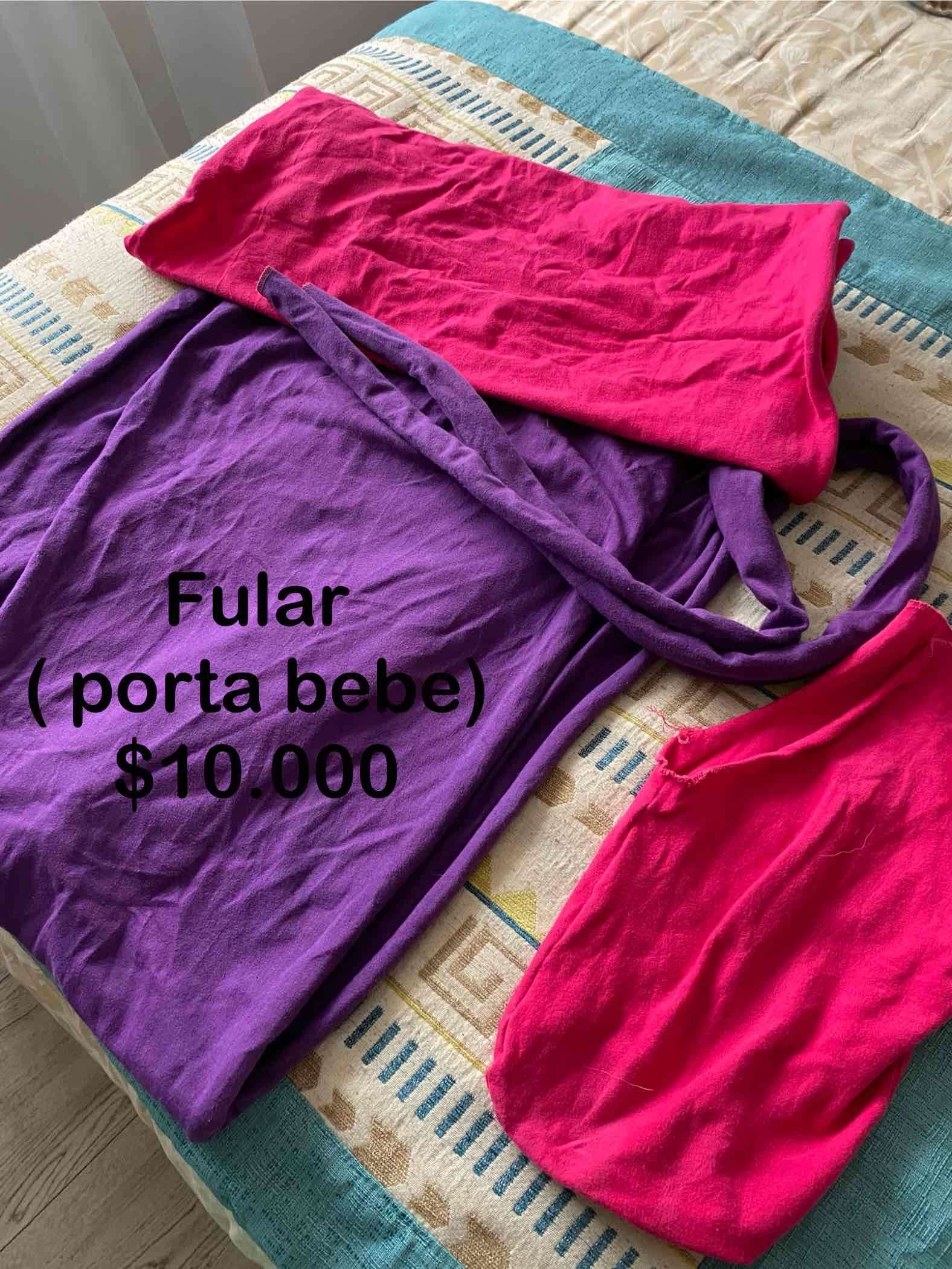 Fular porta bebé fucsia y morado