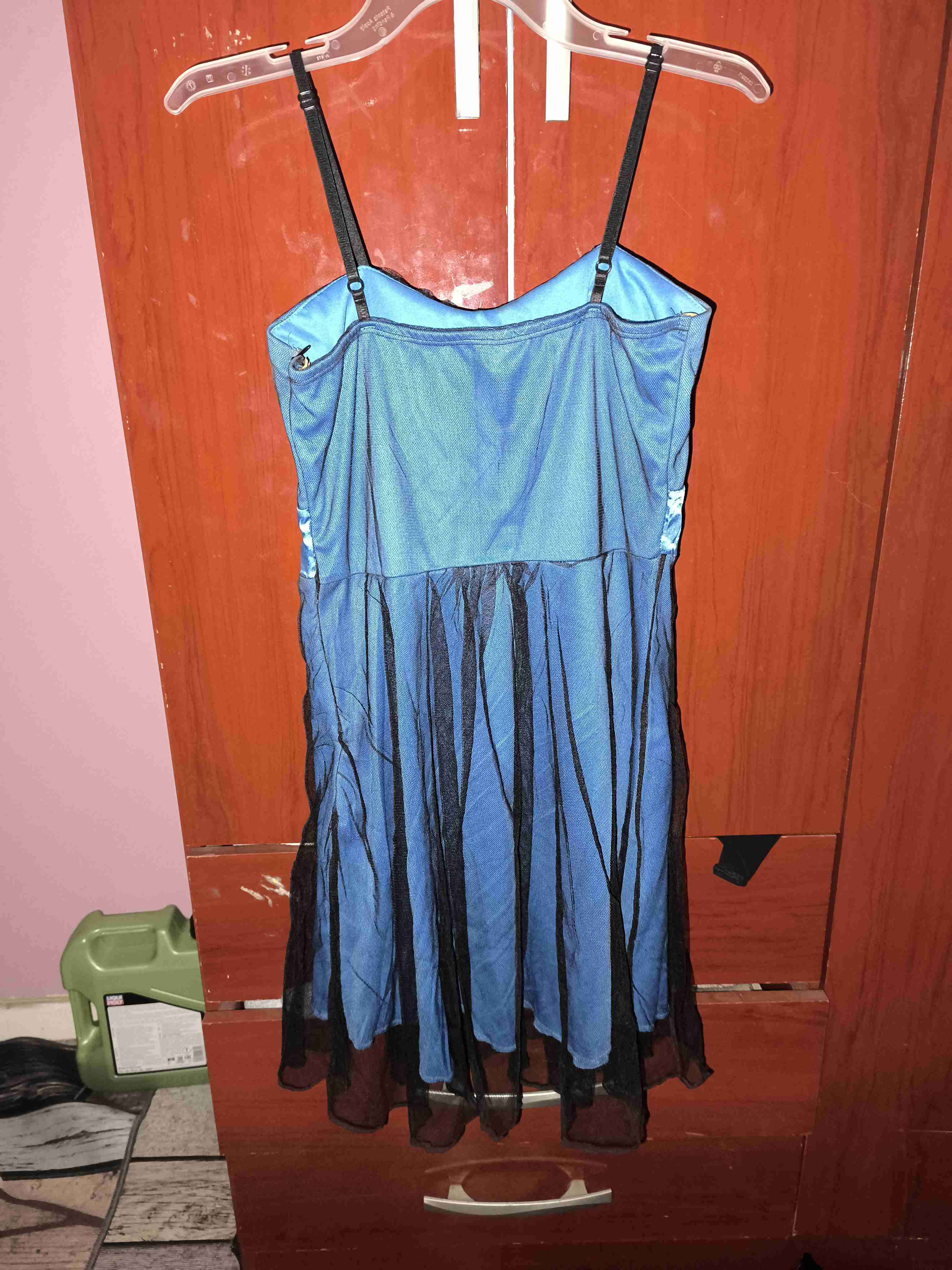 Vestido azul con tirantes - miniatura 2