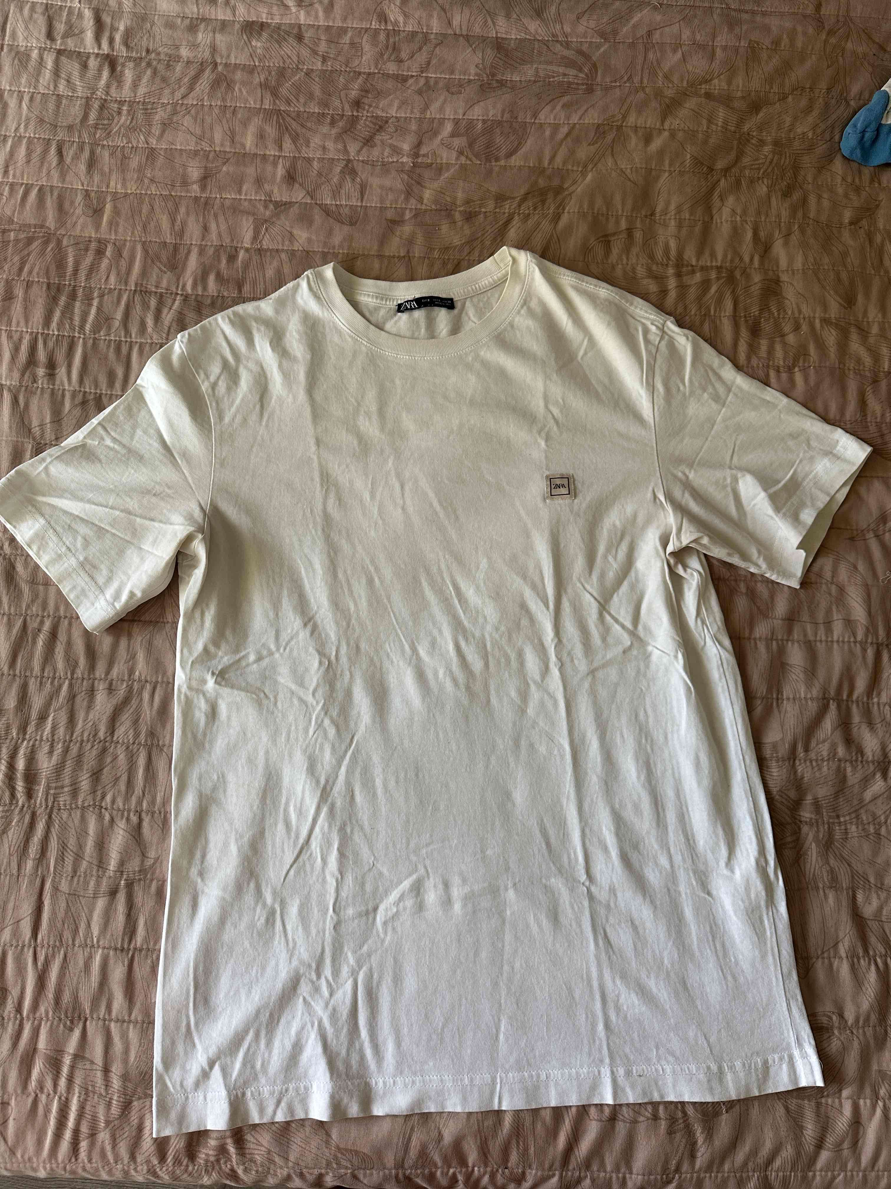 Polera blanca básica zara