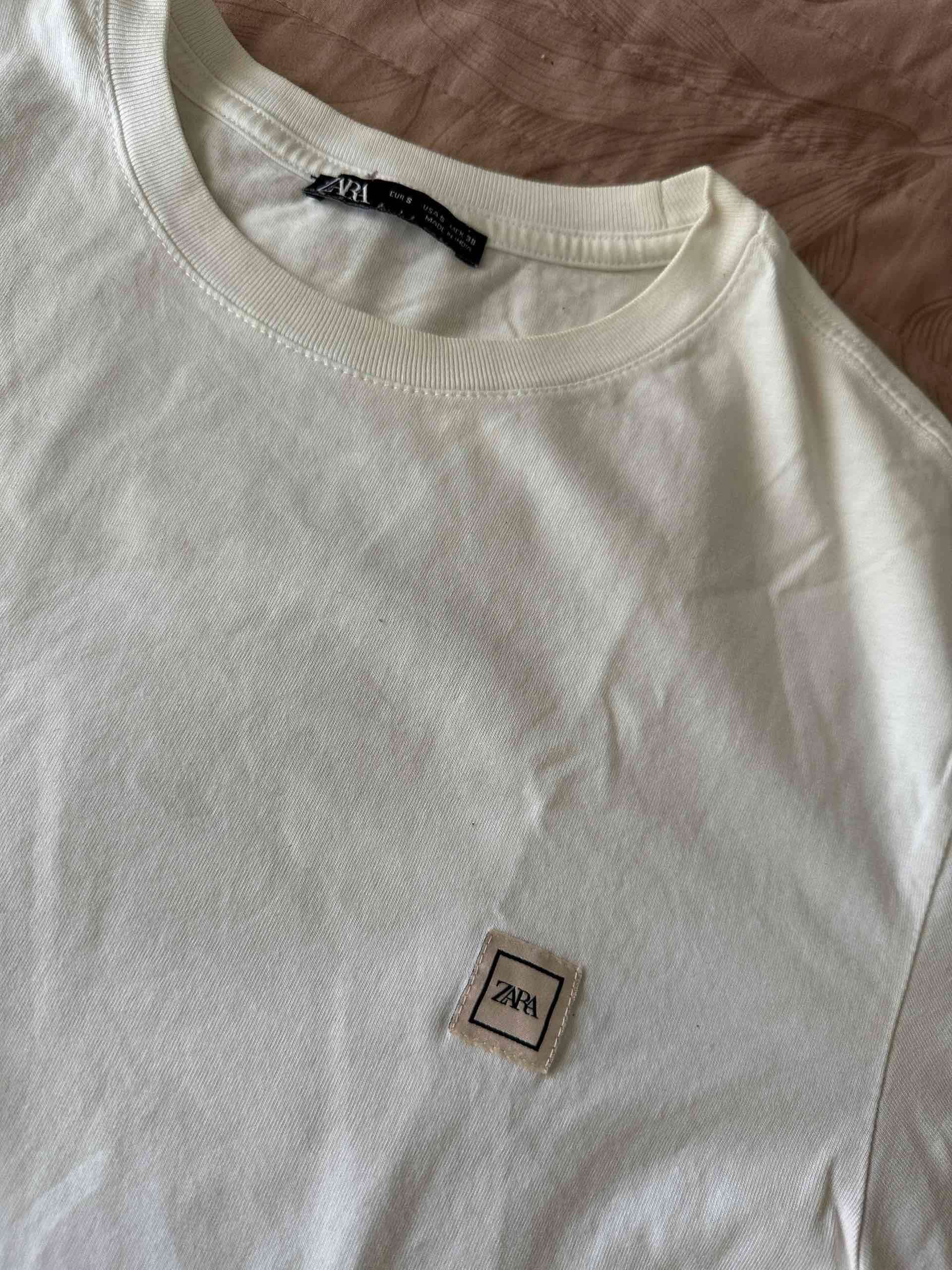 Polera blanca básica zara - miniatura 3