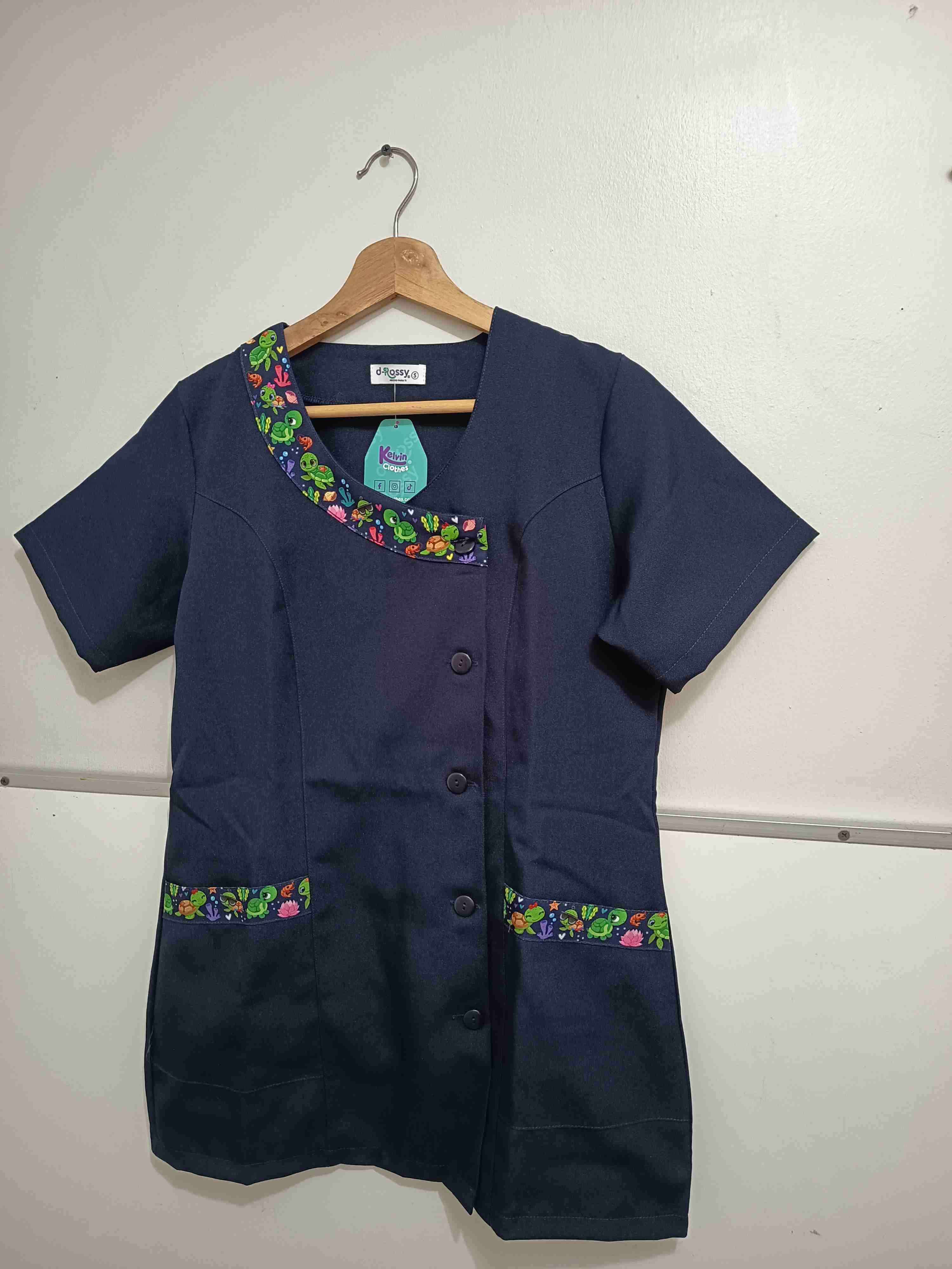 Delantal profesora básica con bordado - miniatura 3