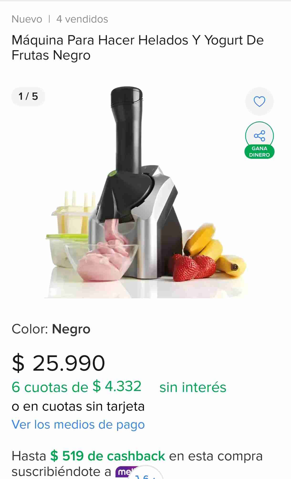 Máquina para hacer helado saludable - miniatura 2