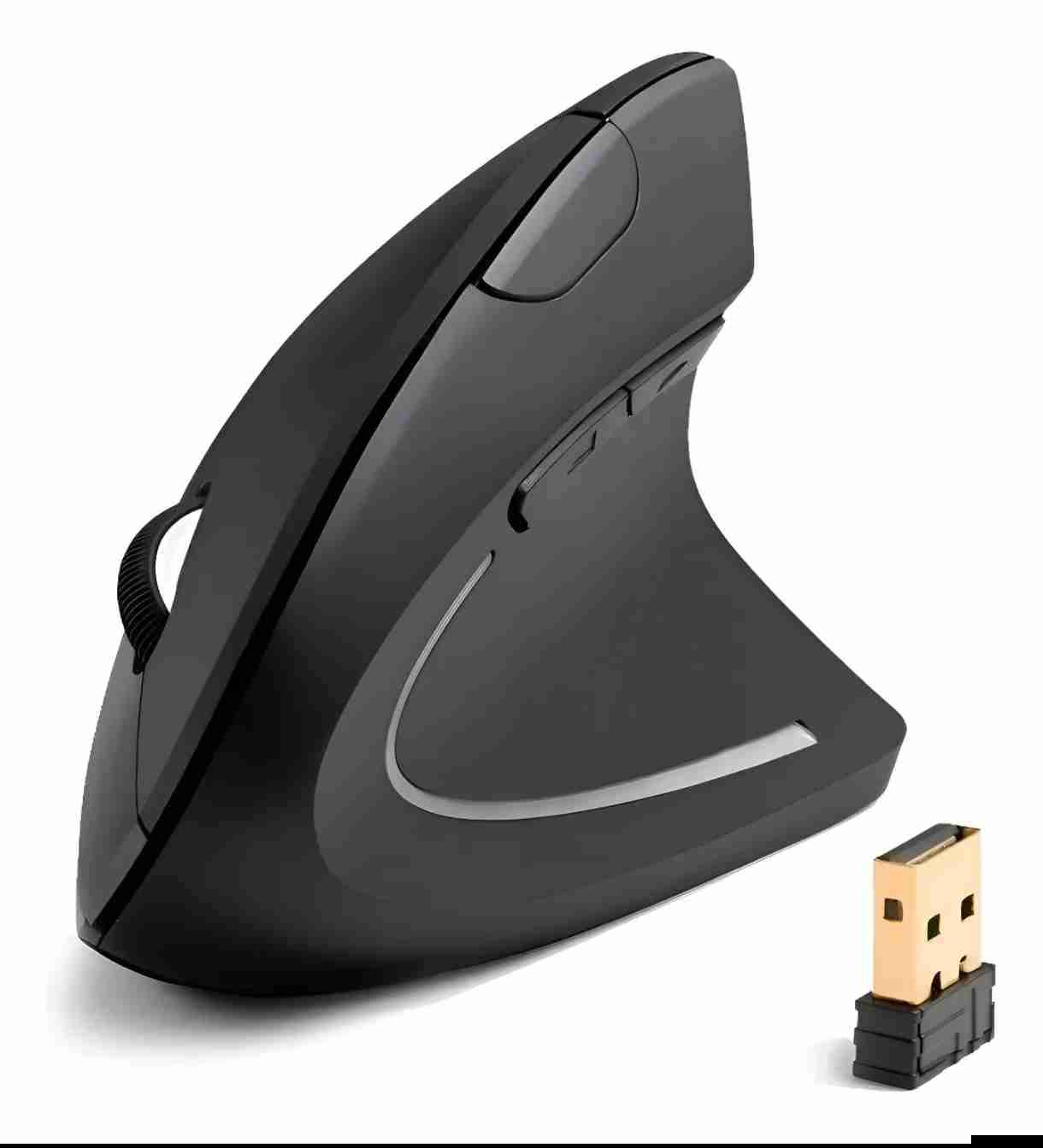 Mouse ergonómico vertical negro - miniatura 2