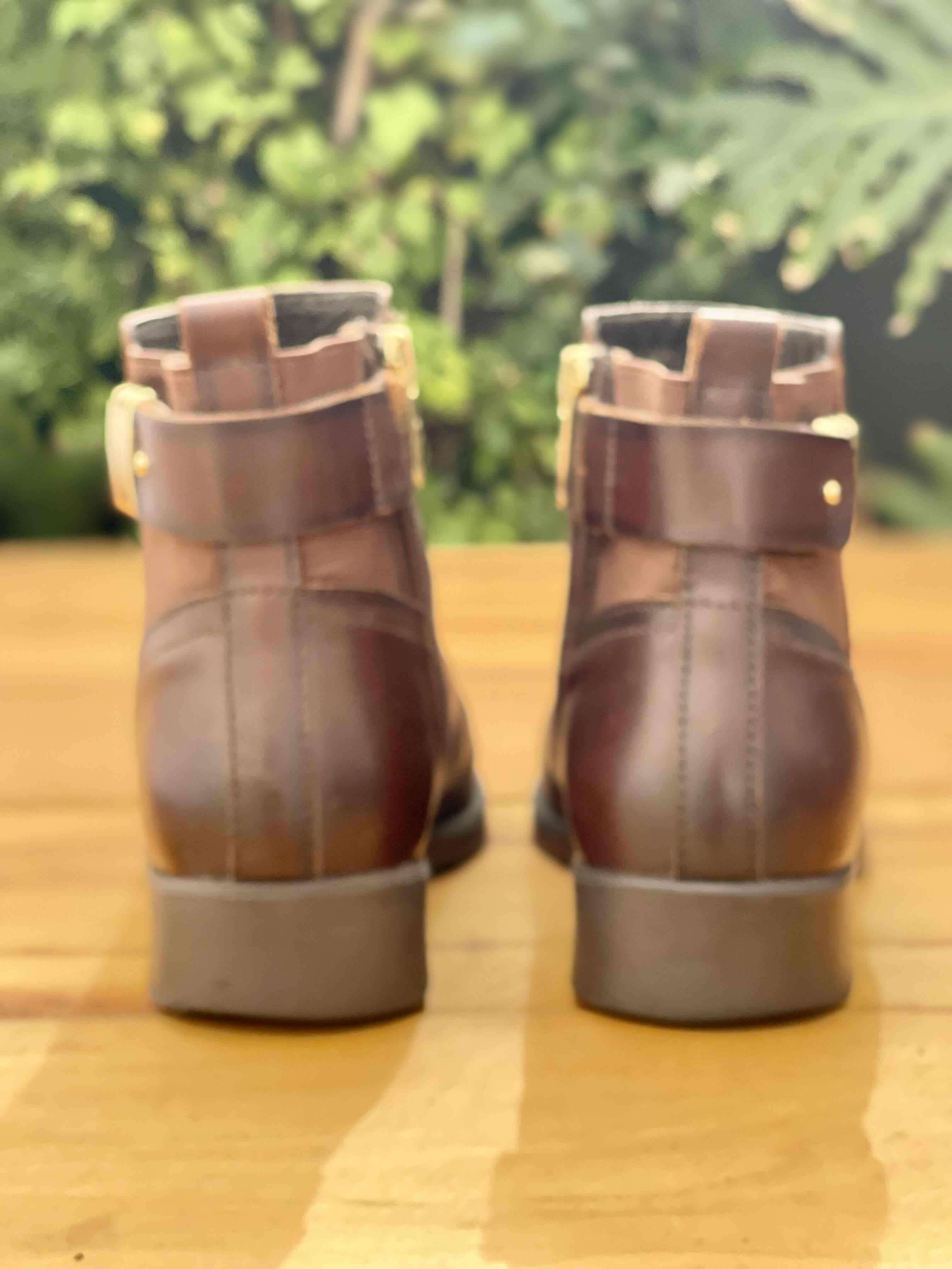 Botines de cuero marrón con cierre  Gacel N 35 - miniatura 5