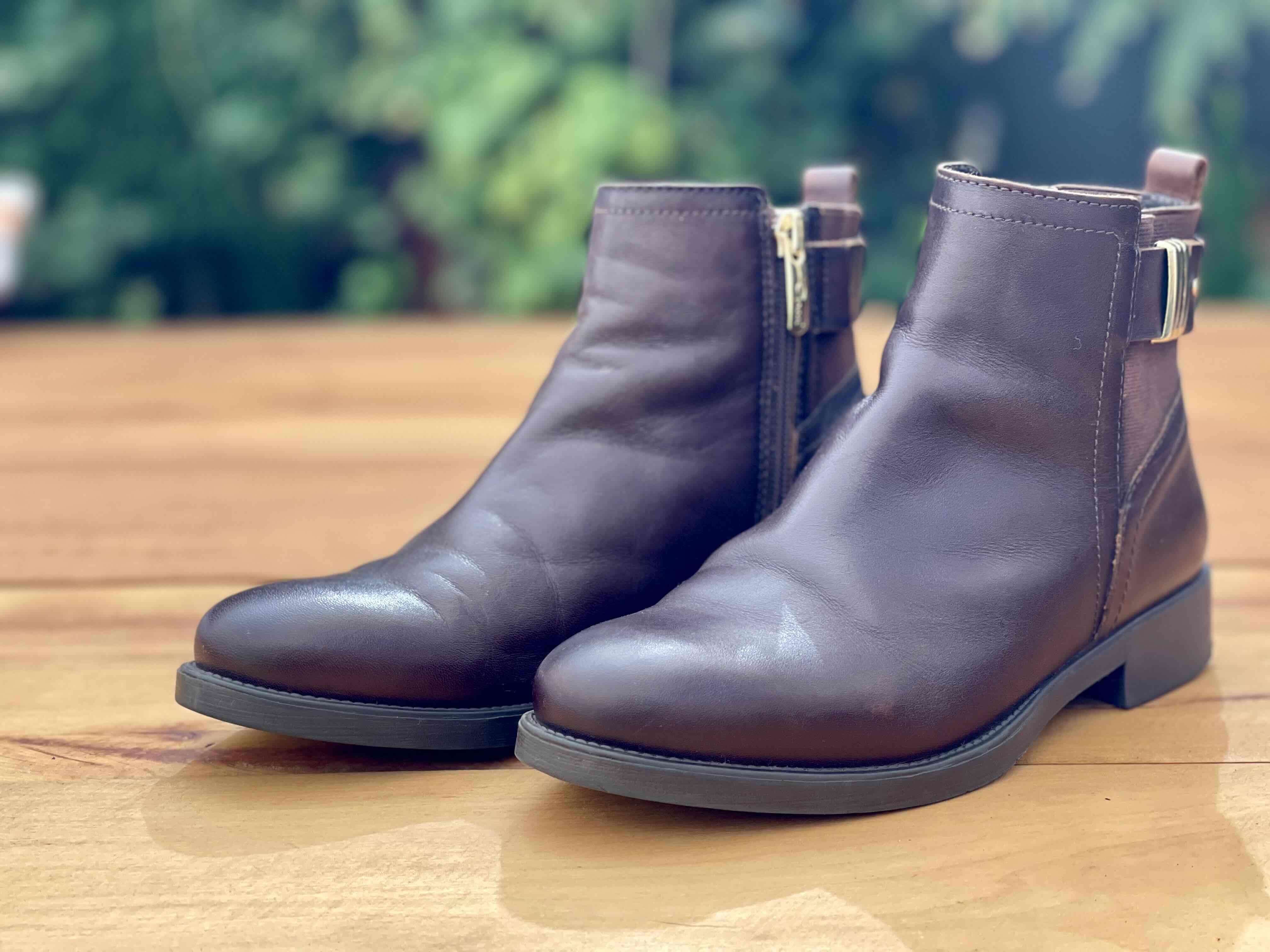 Botines de cuero marrón con cierre  Gacel N 35 - miniatura 6