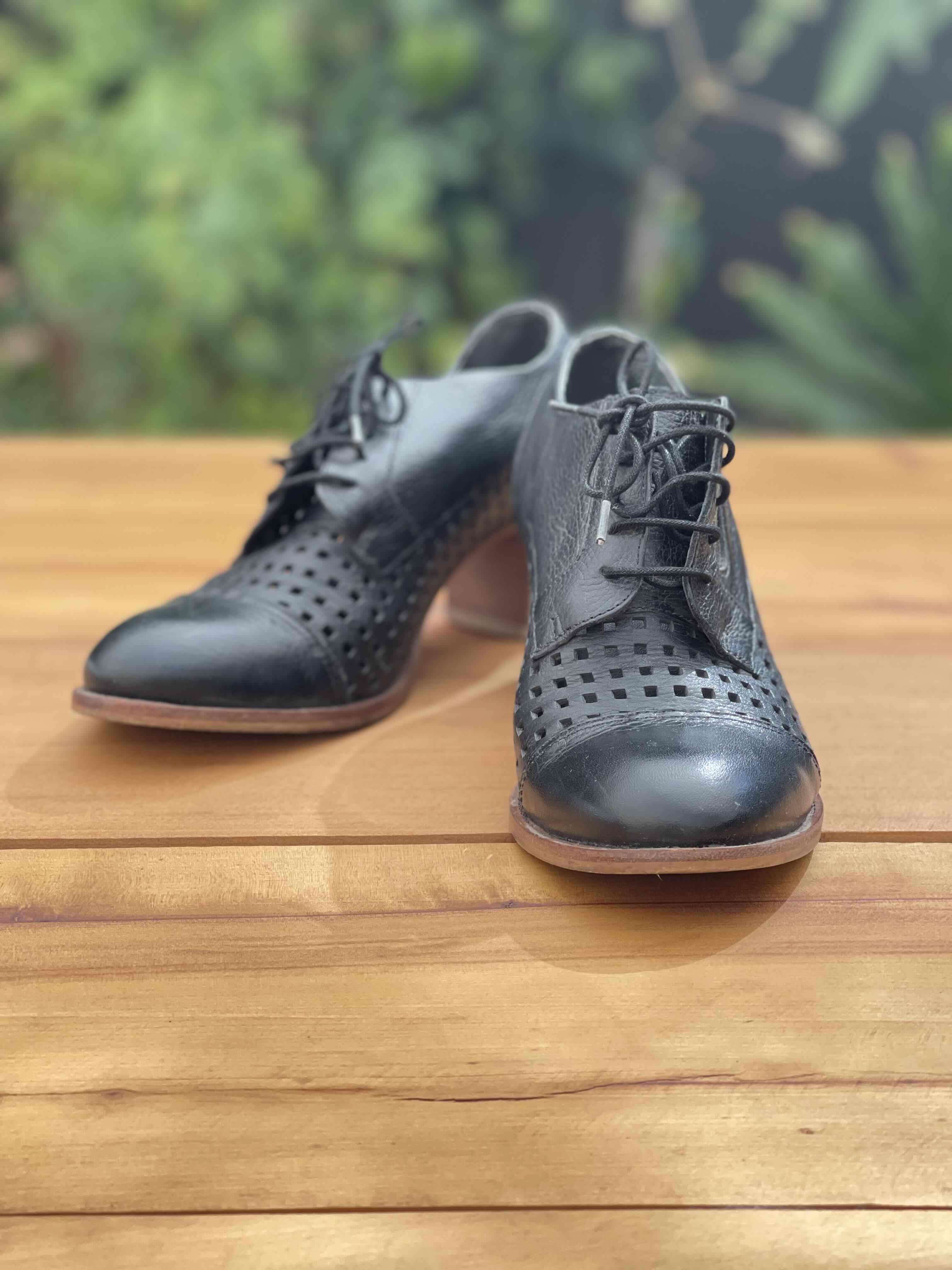 Zapatos de cuero mujer color negro marca Gacel - miniatura 3